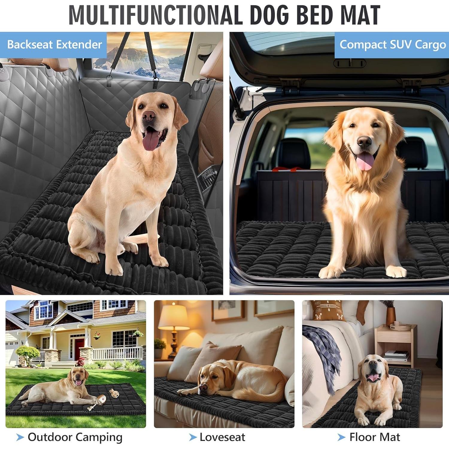 Cama para Perros ROUWINNE Antideslizante 129.5x59.7cm Negra