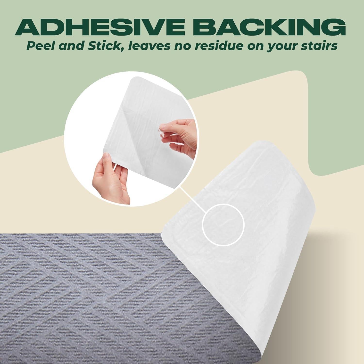 Escalones de Alfombra Antideslizantes MBIGM 15 Piezas 20x76 cm