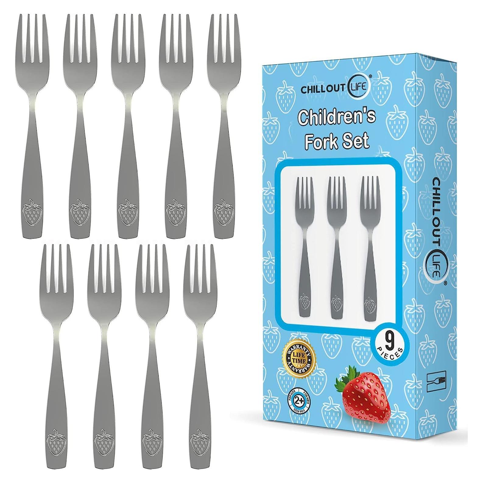 Set de 9 Tenedores de Acero Inoxidable CHILLOUT LIFE para Niños