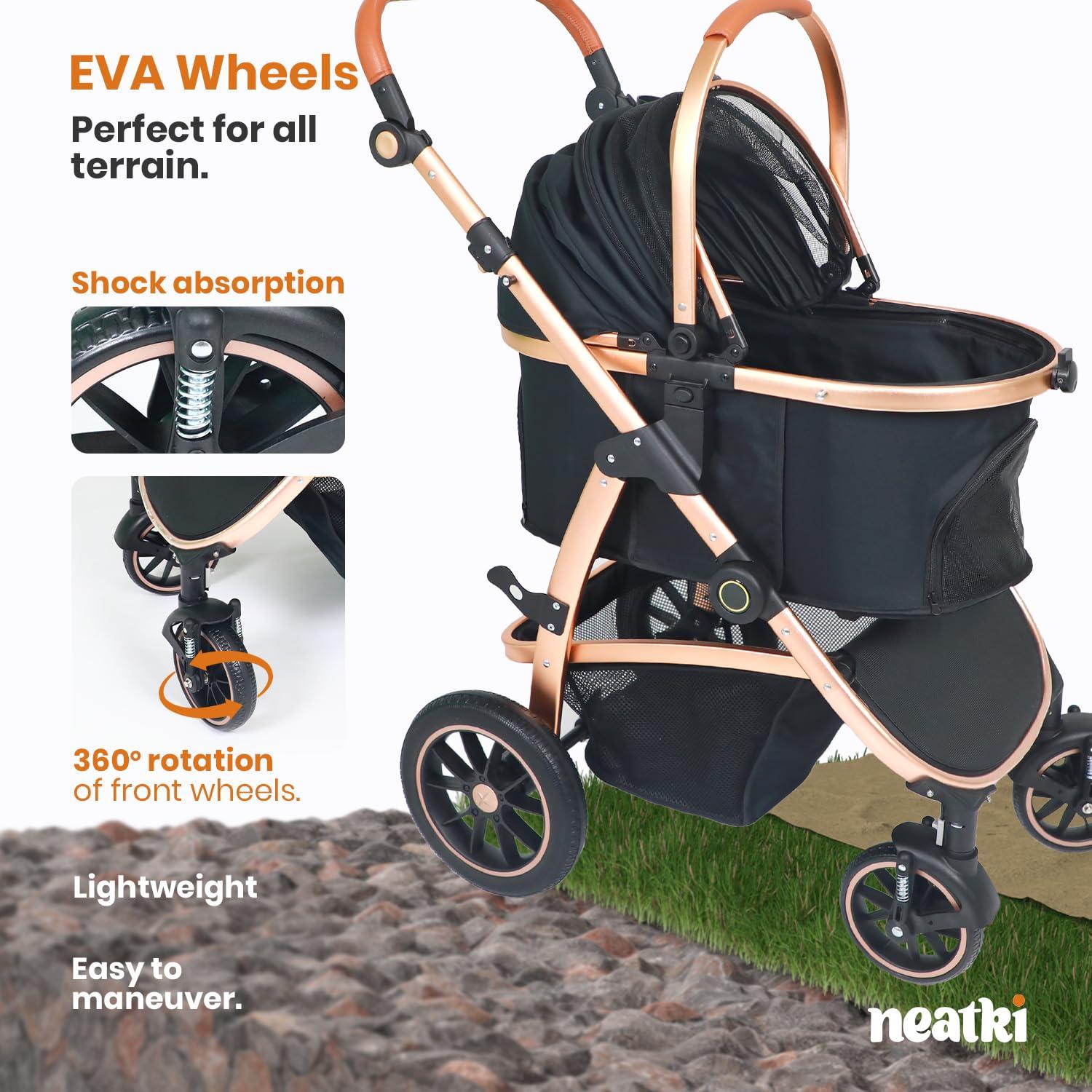 Carrito para Mascotas Neatki 3 en 1 hasta 25 kg Plegable