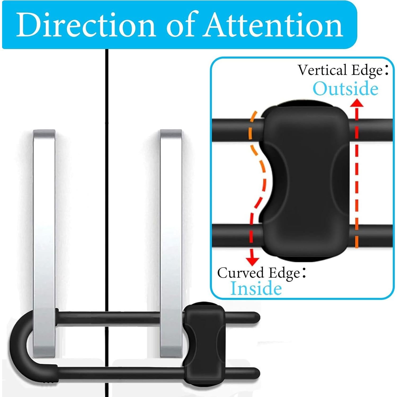 Cerraduras de Seguridad para Gabinetes QTZFKFLHD - 10 Unidades Negras