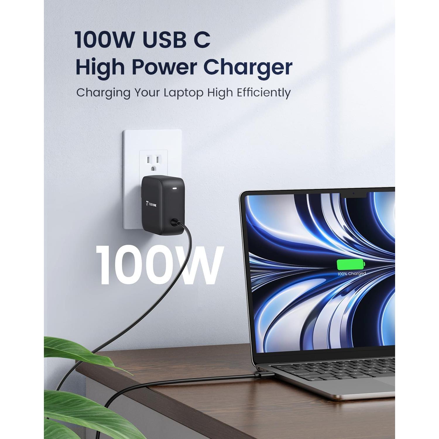 Cargador USB C 100W GaN III Plegable para Laptop