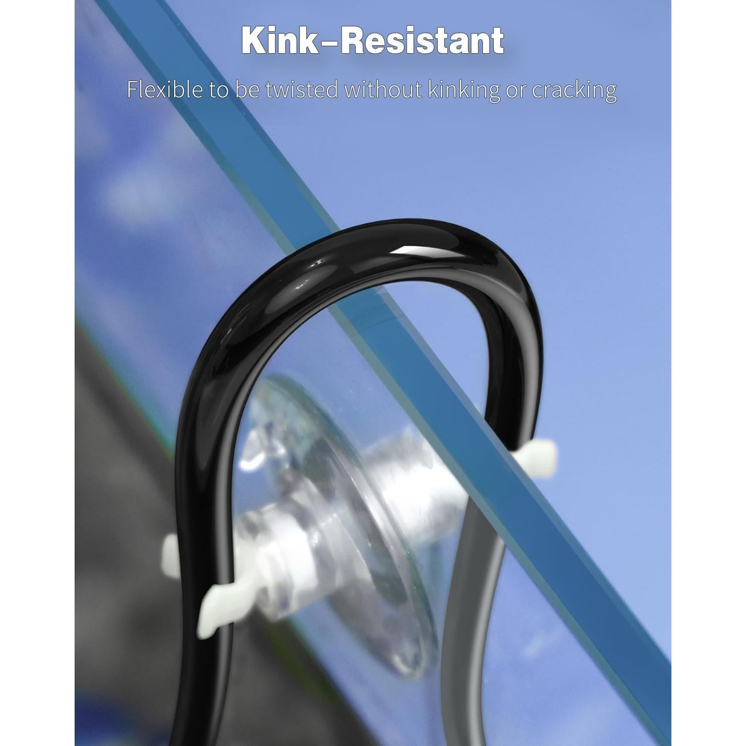 Tubo de Aire Pawfly 6.5 Pies PVC Negro para Acuario