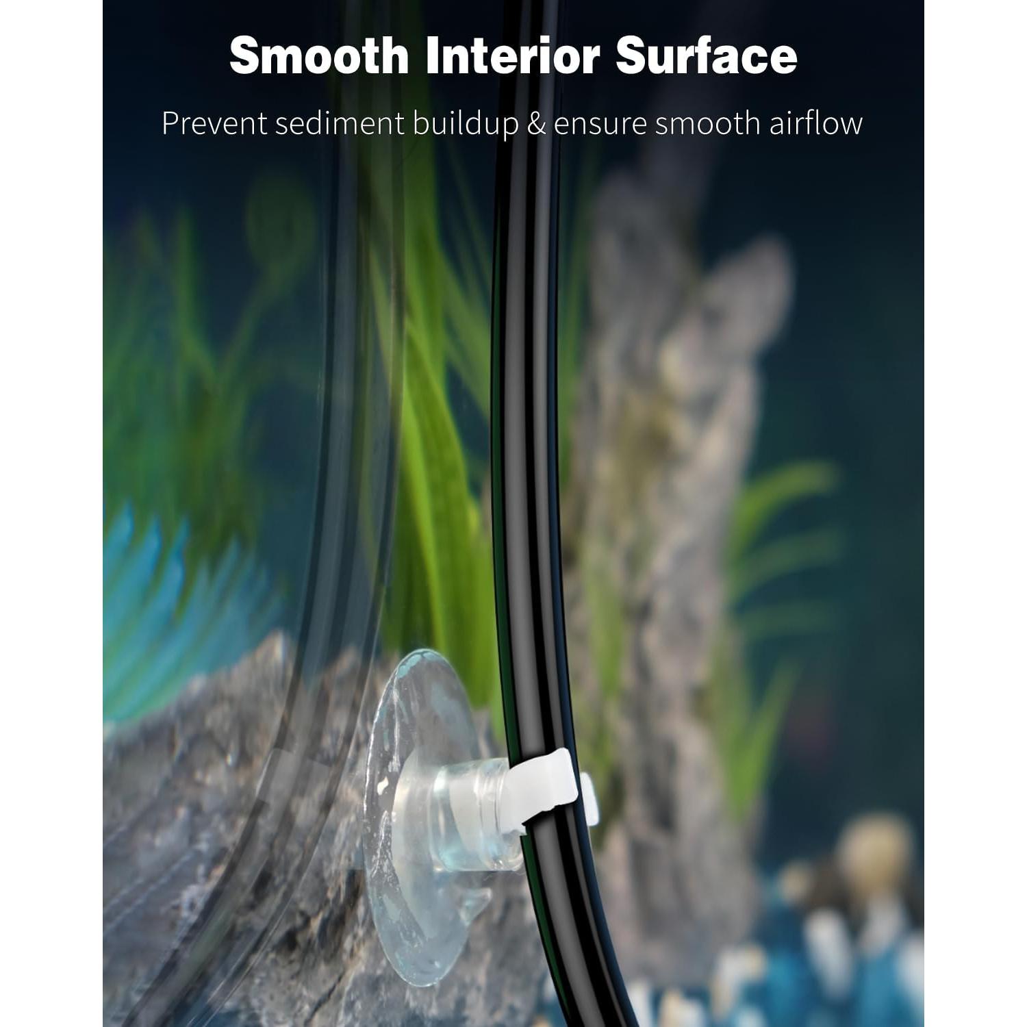 Tubo de Aire Pawfly 6.5 Pies PVC Negro para Acuario