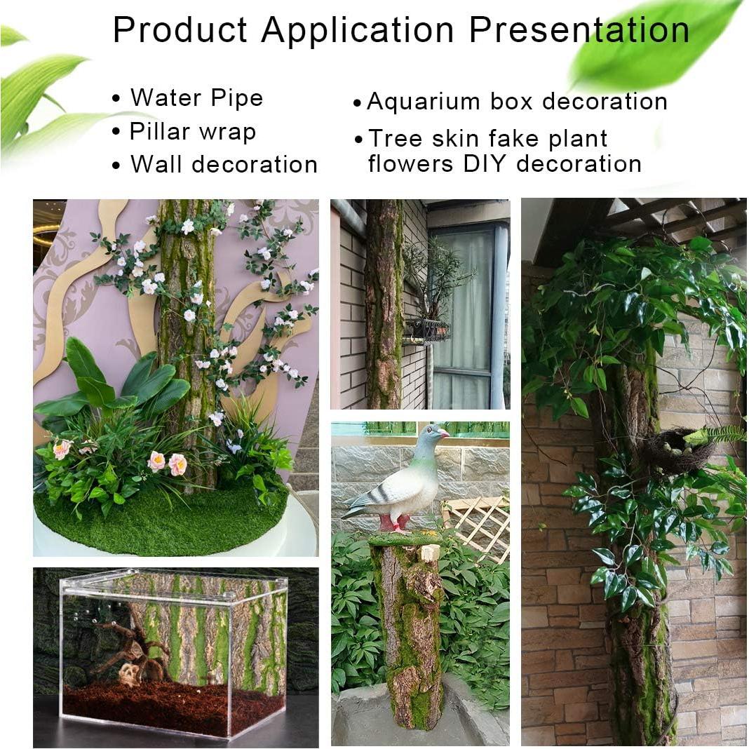 Fondo de corcho natural para terrario PINVNBY 4 piezas 40x30cm