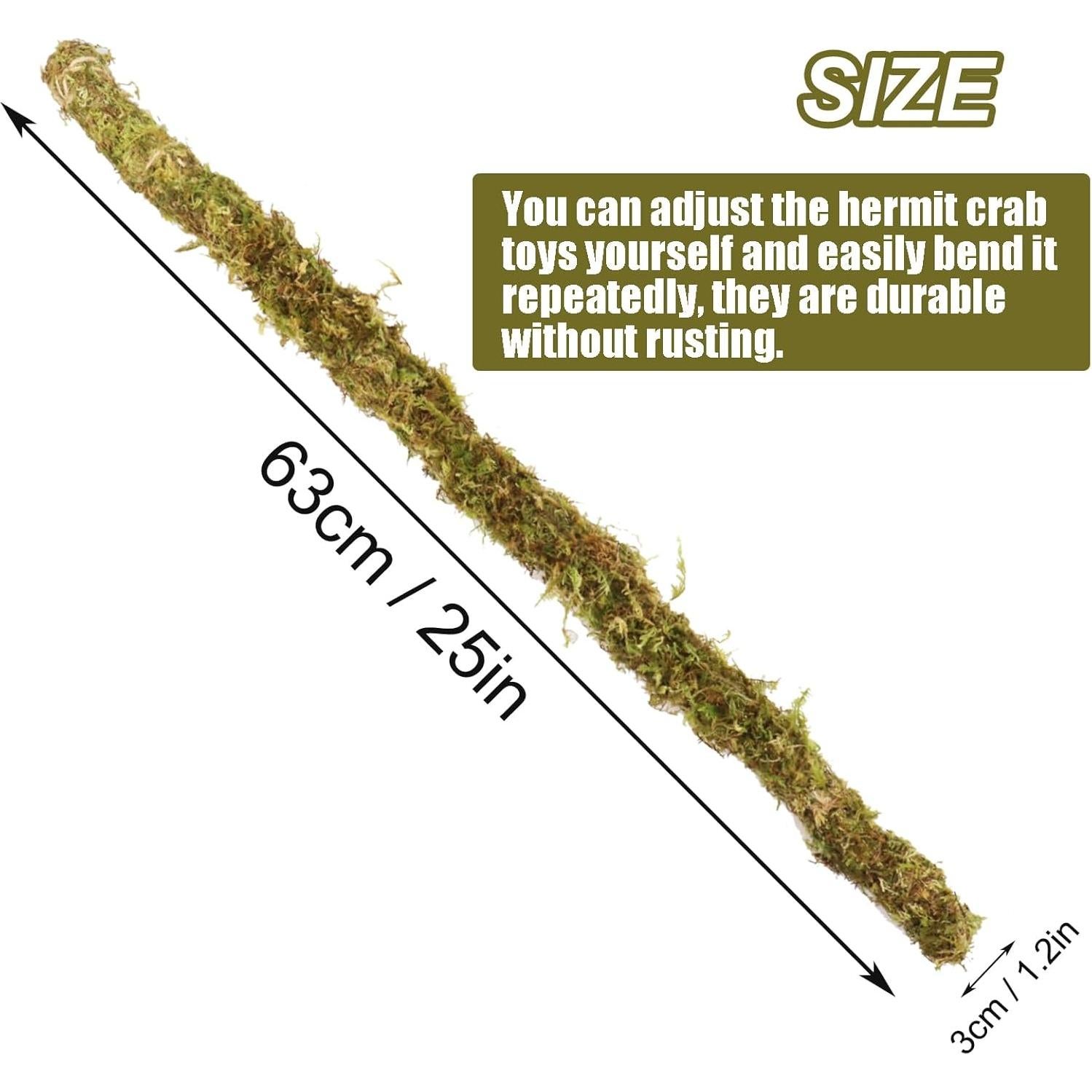 Palo de Musgo para Cangrejos Ermitaños Vitalili 63.5 cm