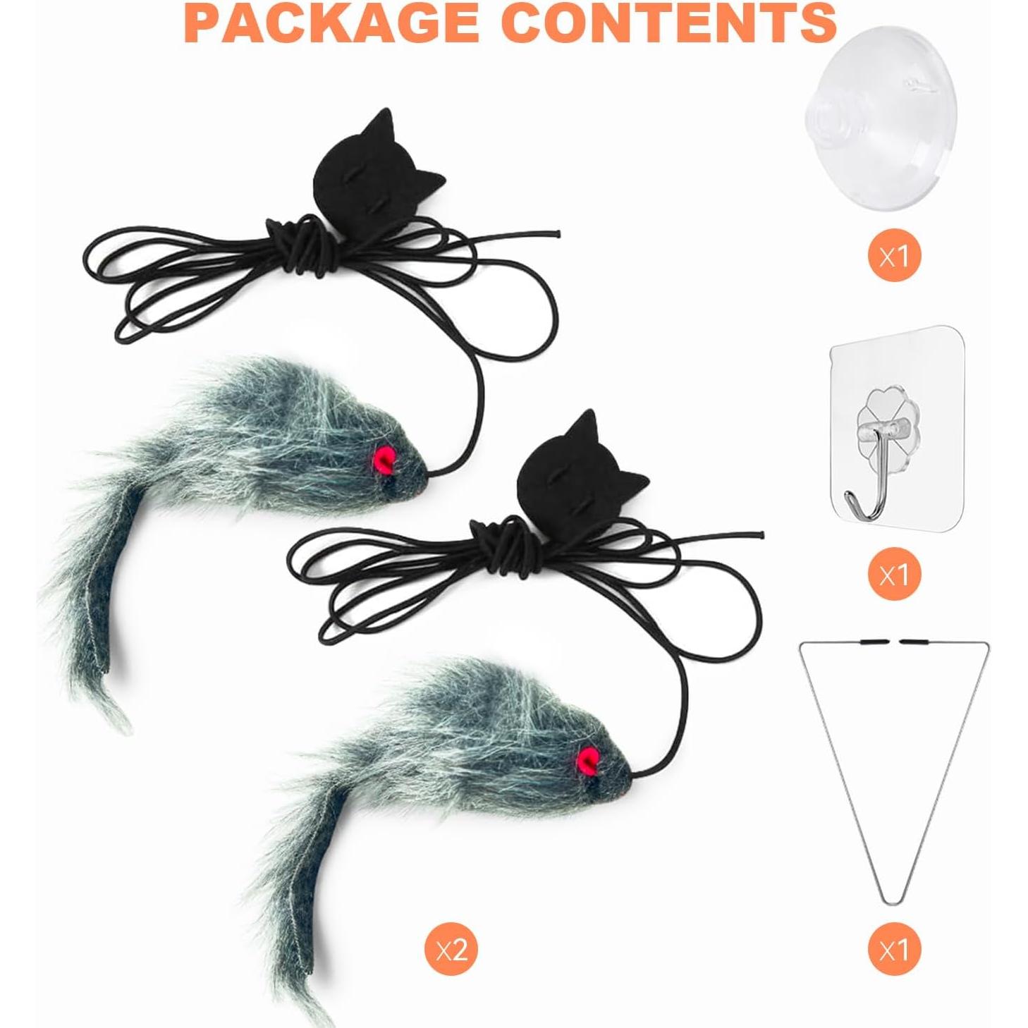 Juguete Interactivo para Gatos FYNIGO Ratón Colgante