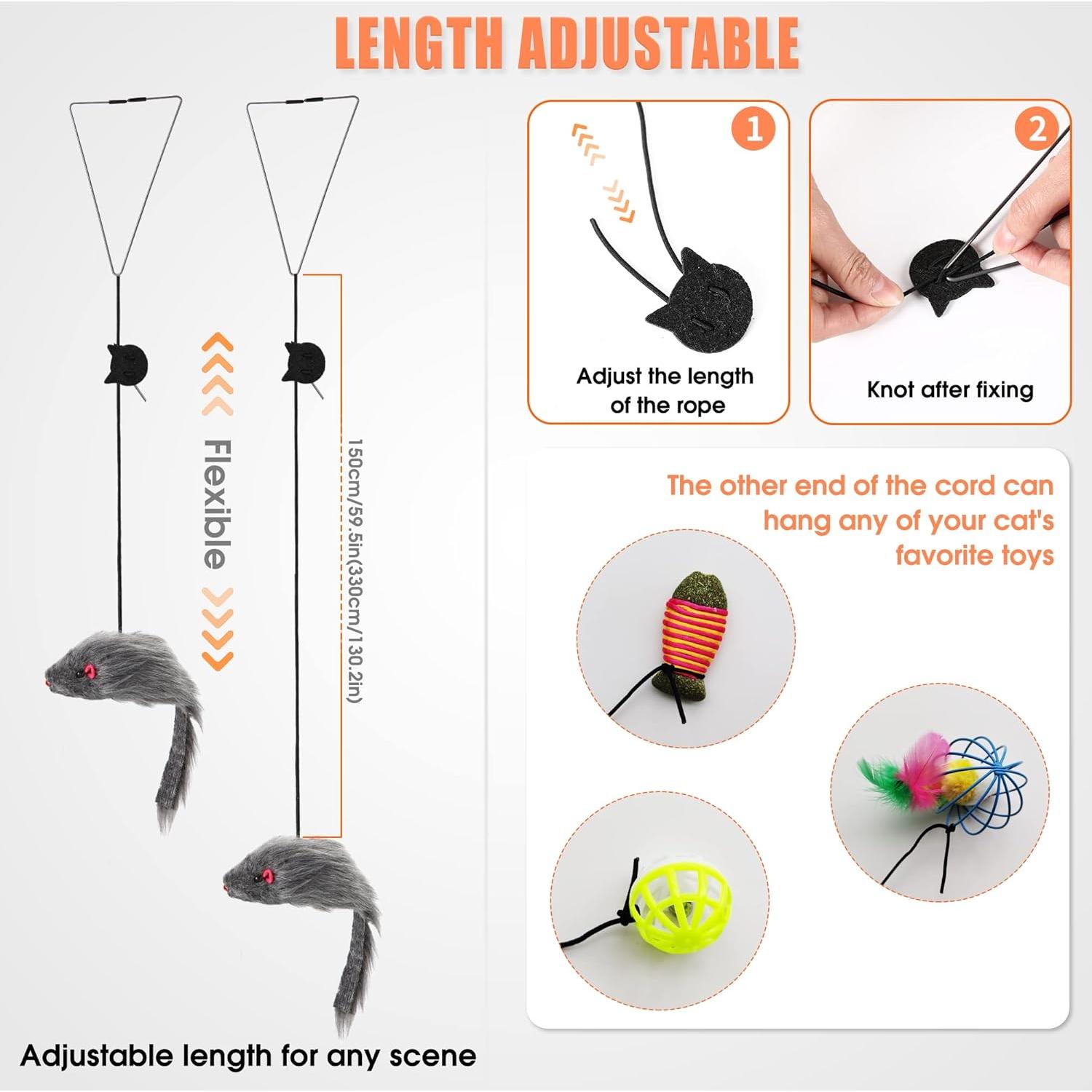 Juguete Interactivo para Gatos FYNIGO Ratón Colgante