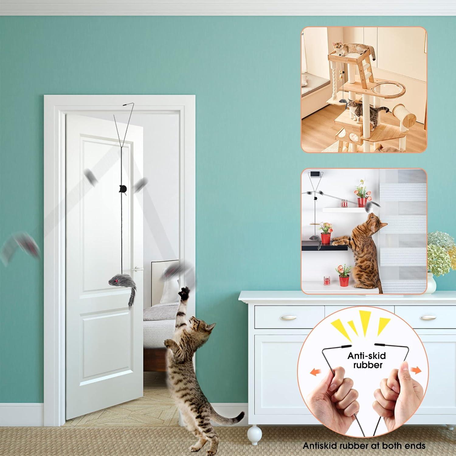 Juguete Interactivo para Gatos FYNIGO Ratón Colgante