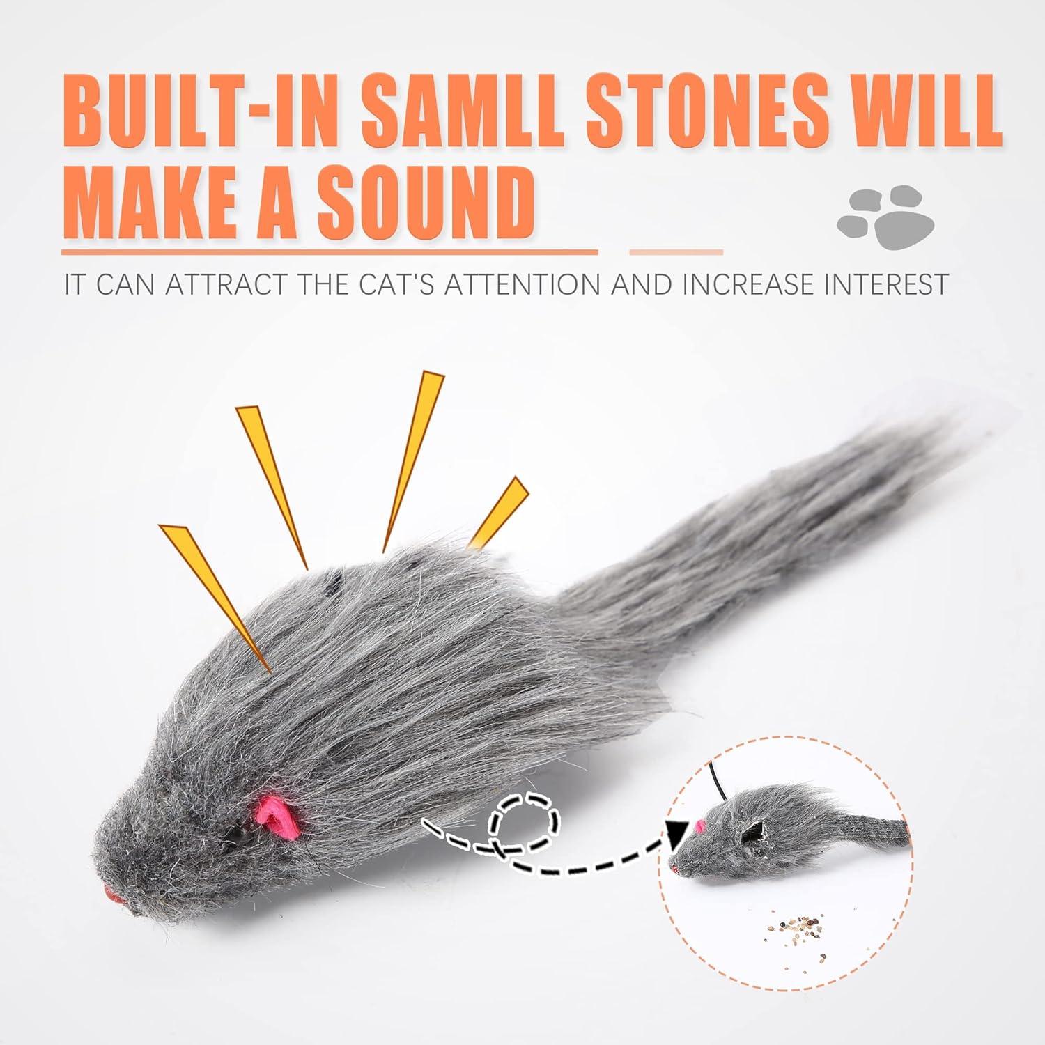 Juguete Interactivo para Gatos FYNIGO Ratón Colgante