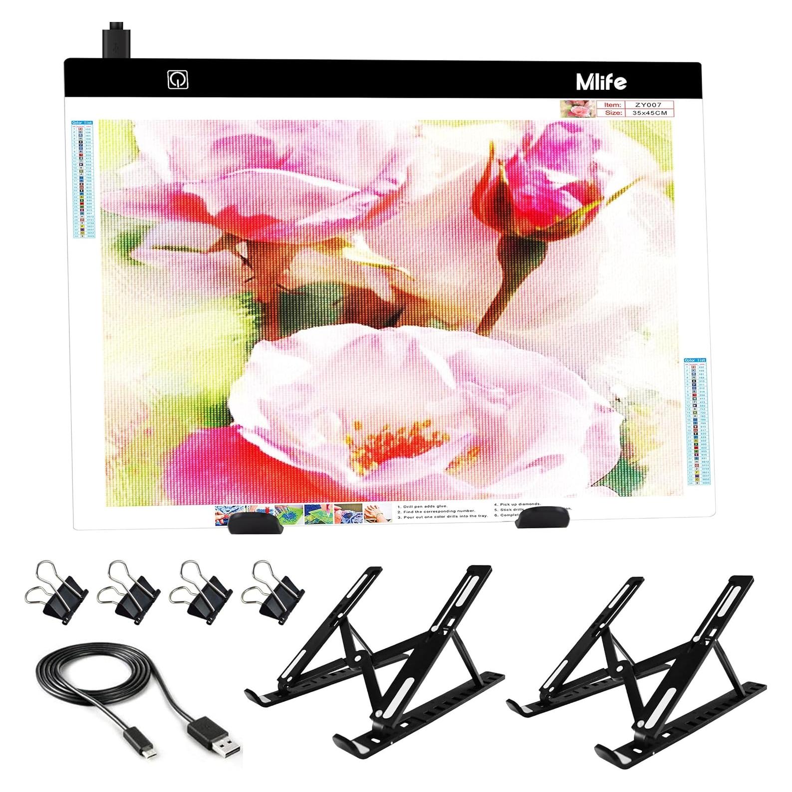 Panel de Luz LED A2 Mlife para Arte de Diamante 61x40cm
