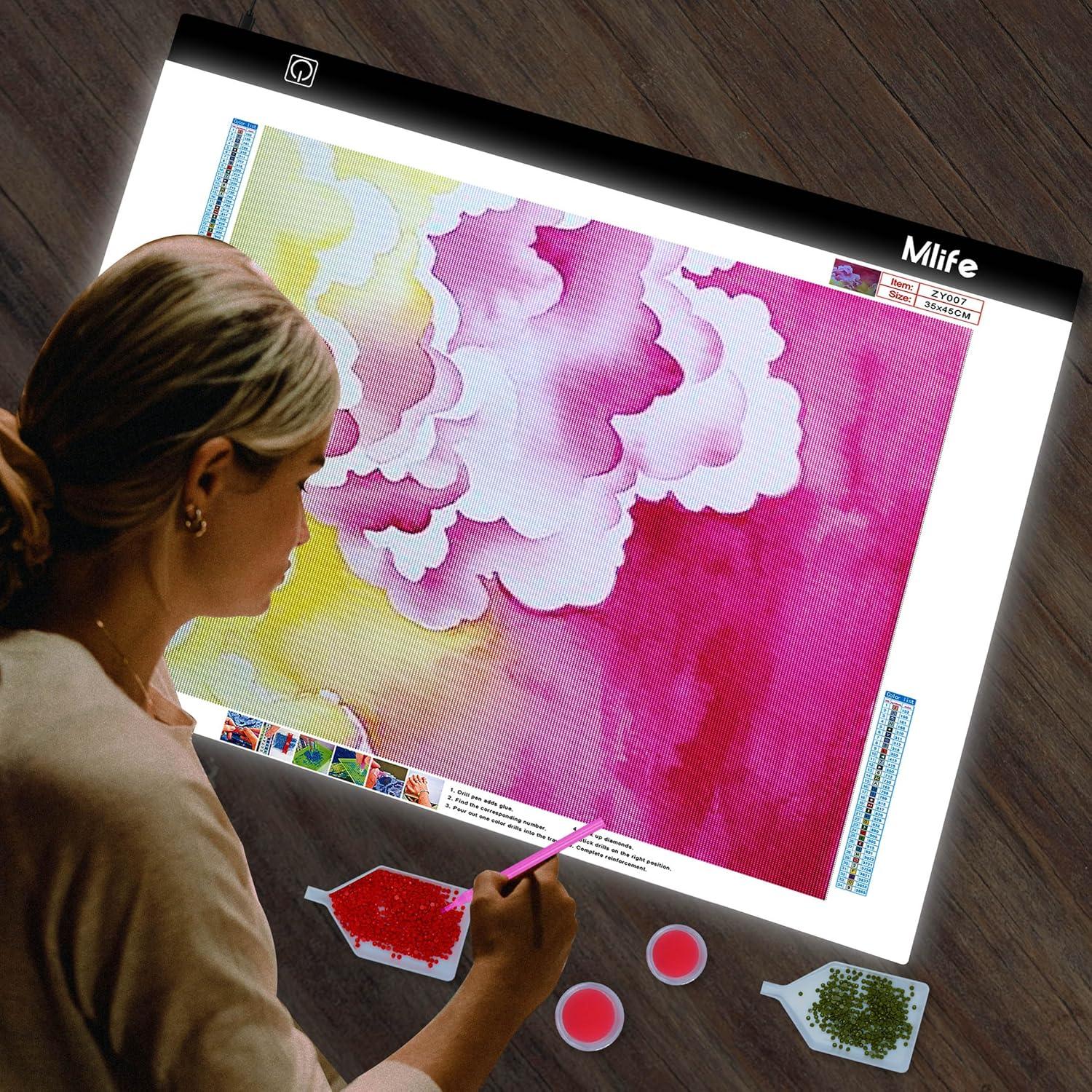 Panel de Luz LED A2 Mlife para Arte de Diamante 61x40cm