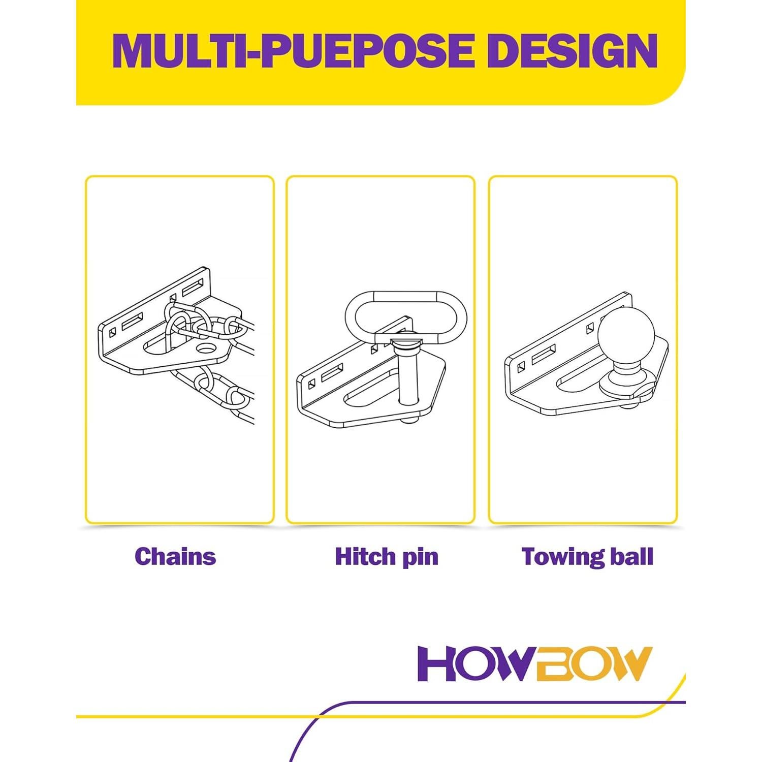 Enganche de remolque HOWBOW giro cero con pasador 0.99 kg