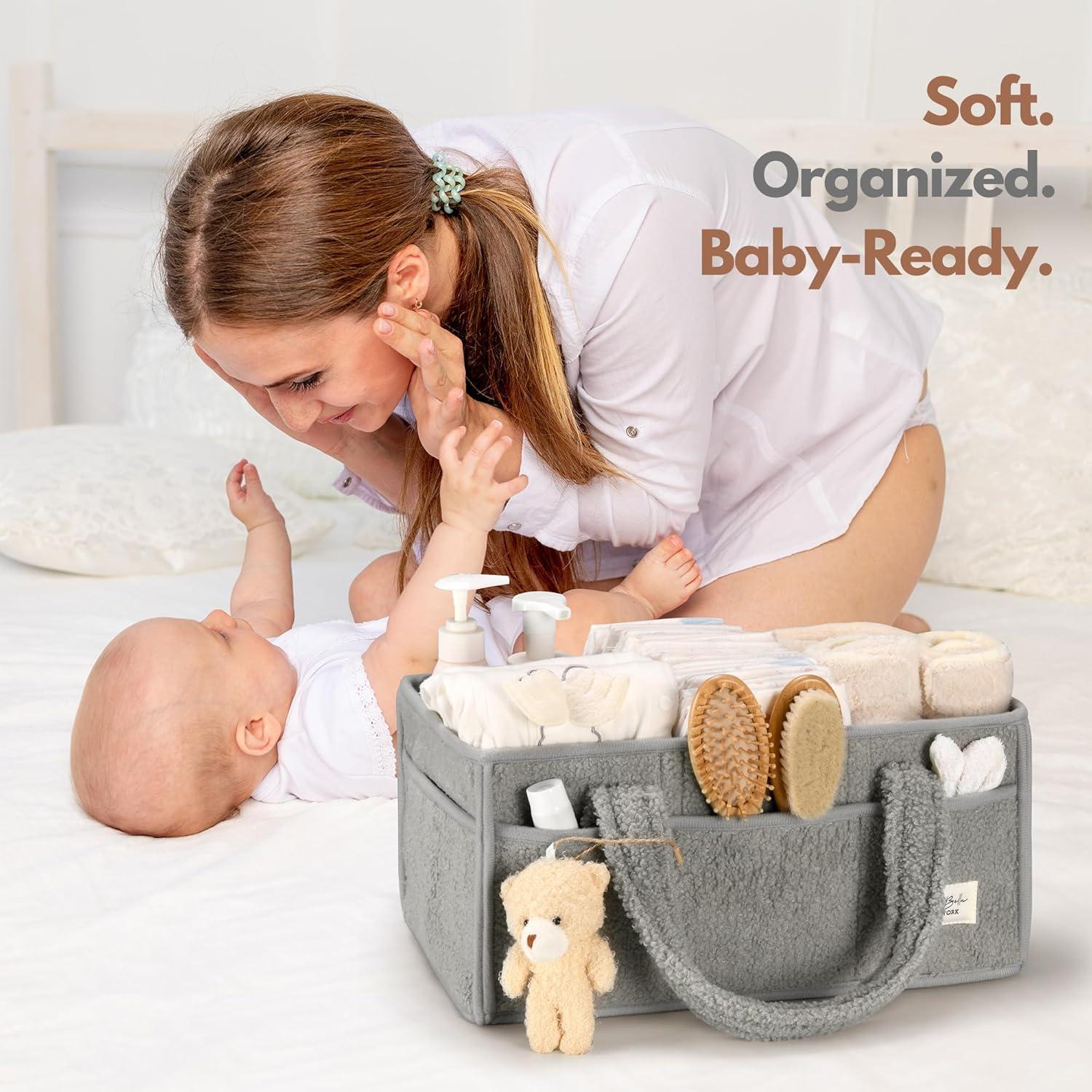 Organizador de Pañales PeraBella Baby Gris X-Large con Asa