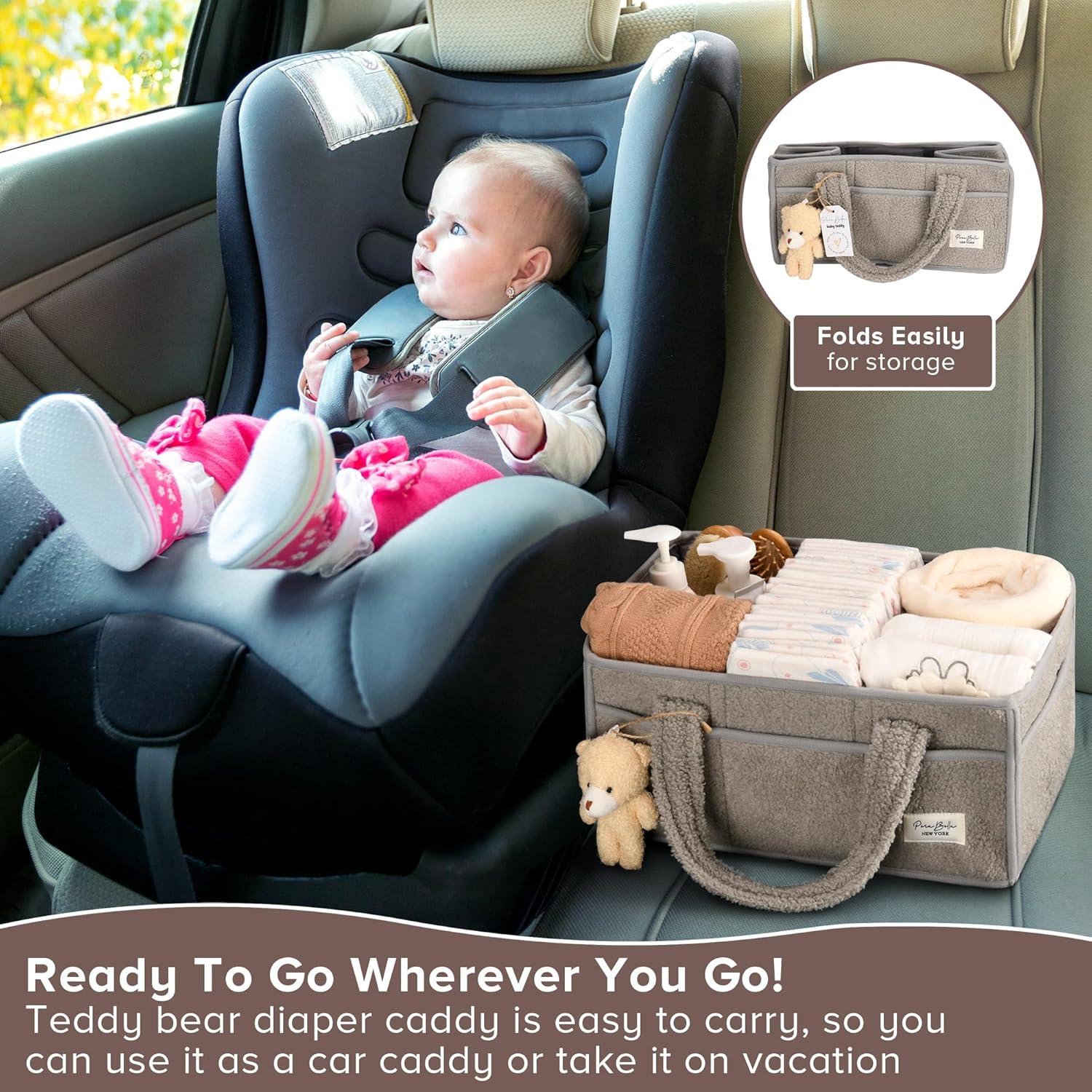 Organizador de Pañales PeraBella Baby Gris X-Large con Asa