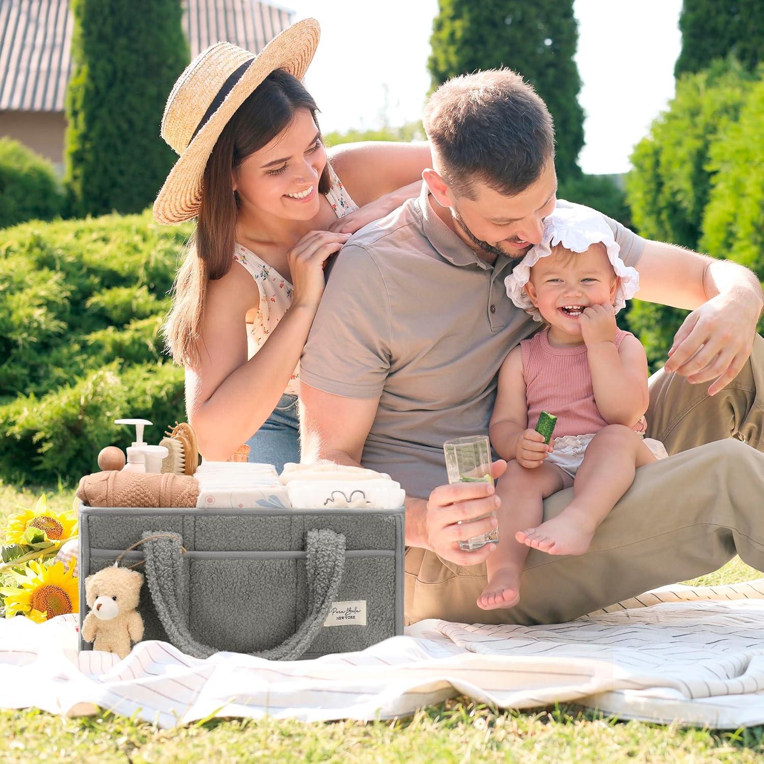 Organizador de Pañales PeraBella Baby Gris X-Large con Asa