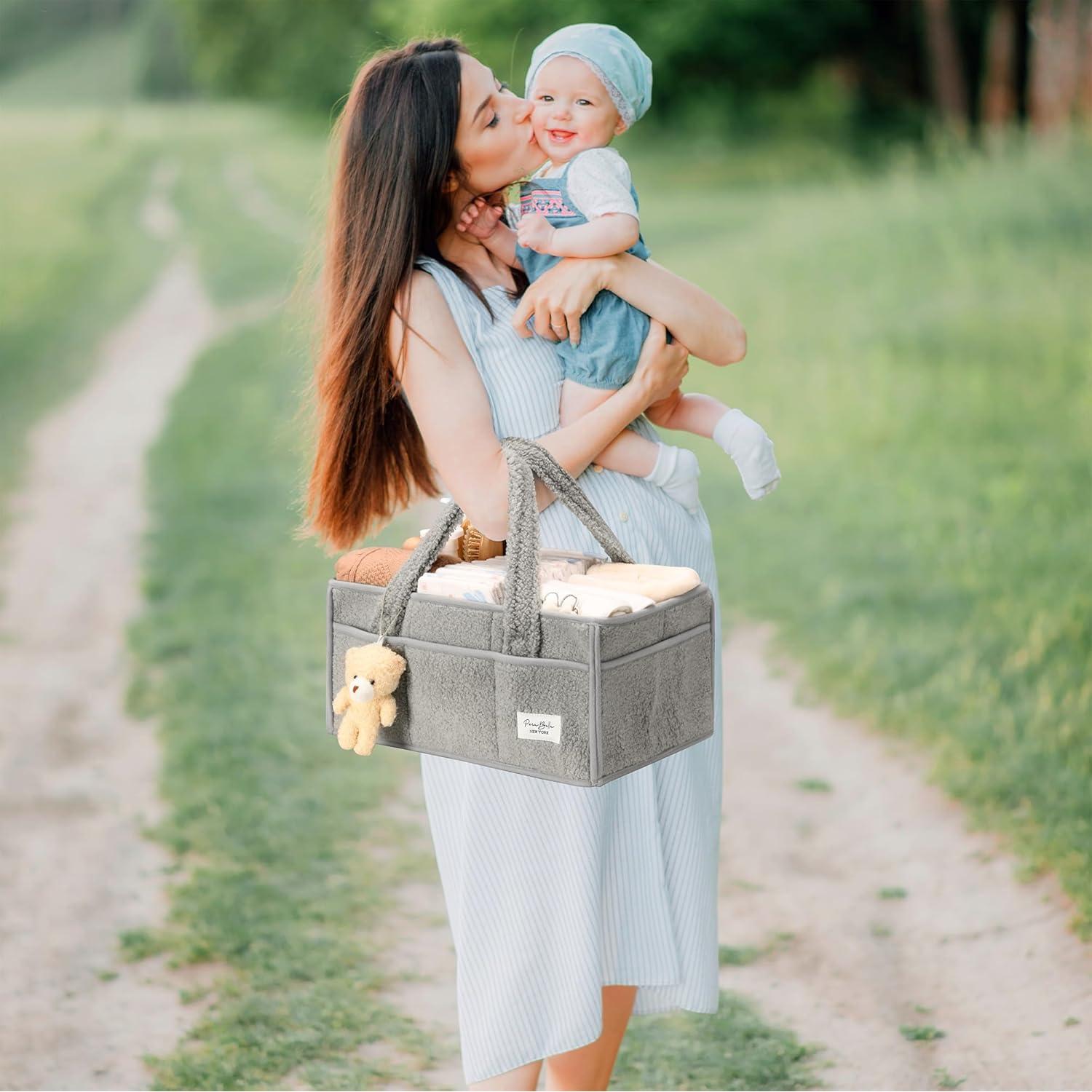 Organizador de Pañales PeraBella Baby Gris X-Large con Asa