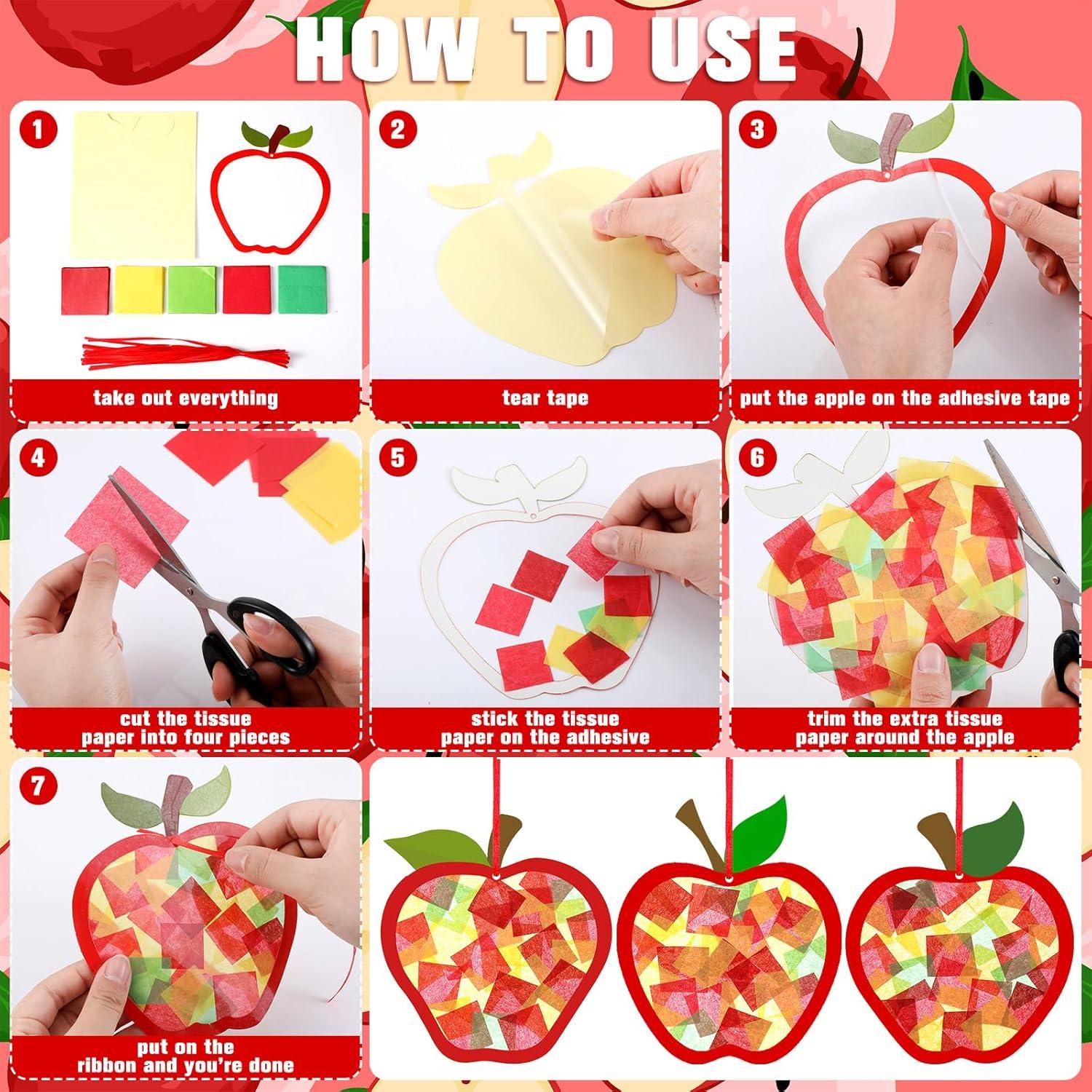 Kit de Manualidades DIY Yaomiao 30 Piezas Atrapa Luz Manzana