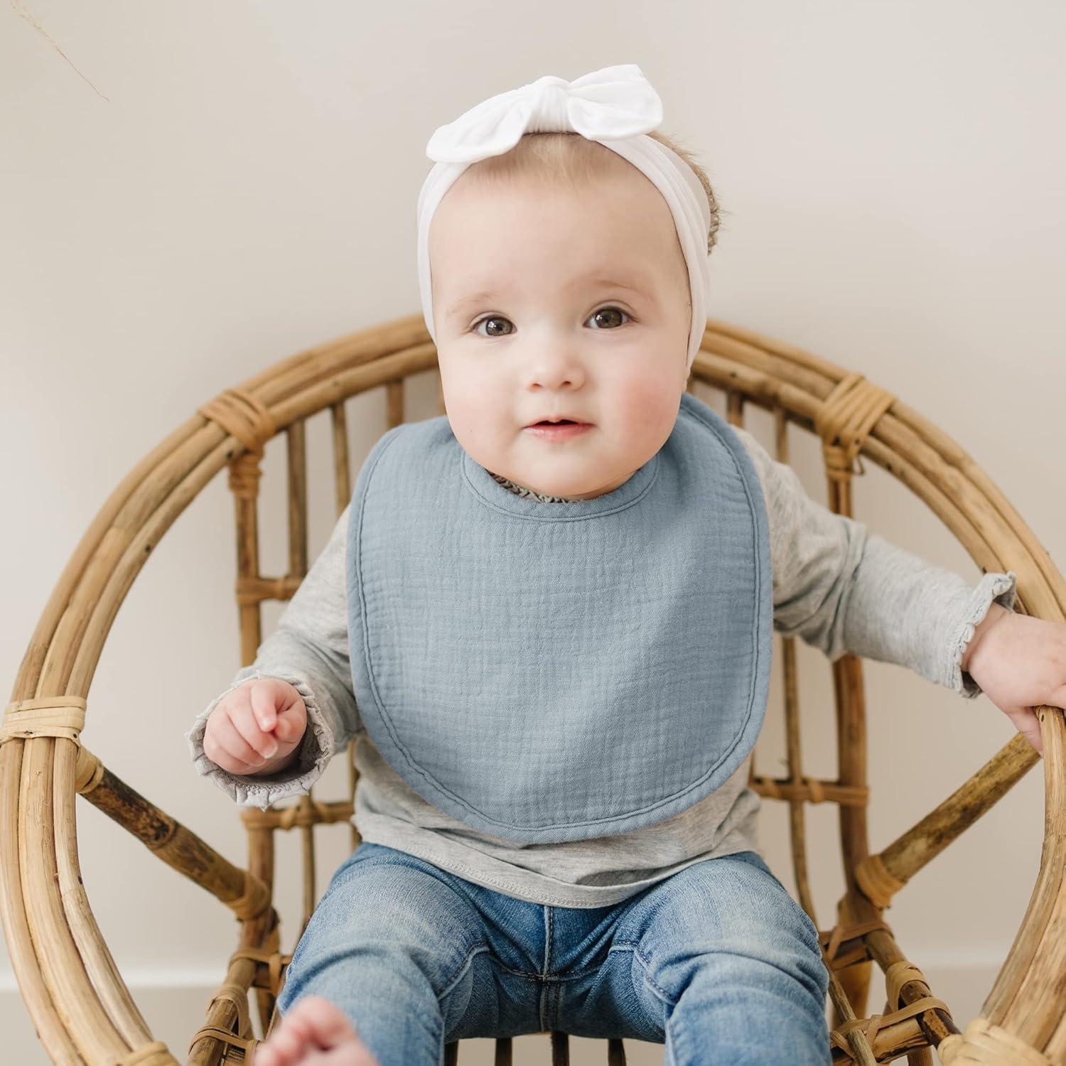 Baberos de Muselina para Bebés Konssy - 8 Piezas Unisex