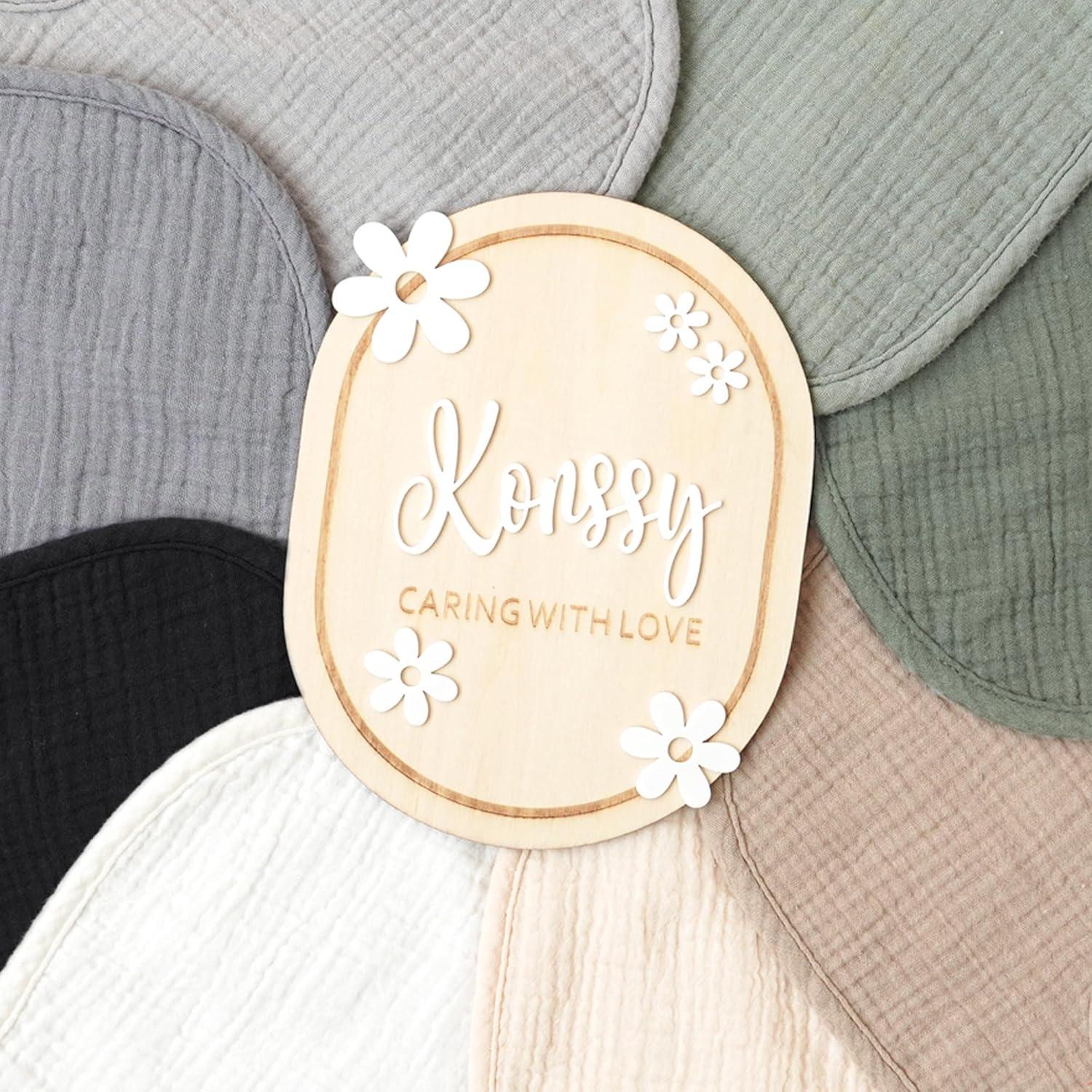 Baberos de Muselina para Bebés Konssy - 8 Piezas Unisex