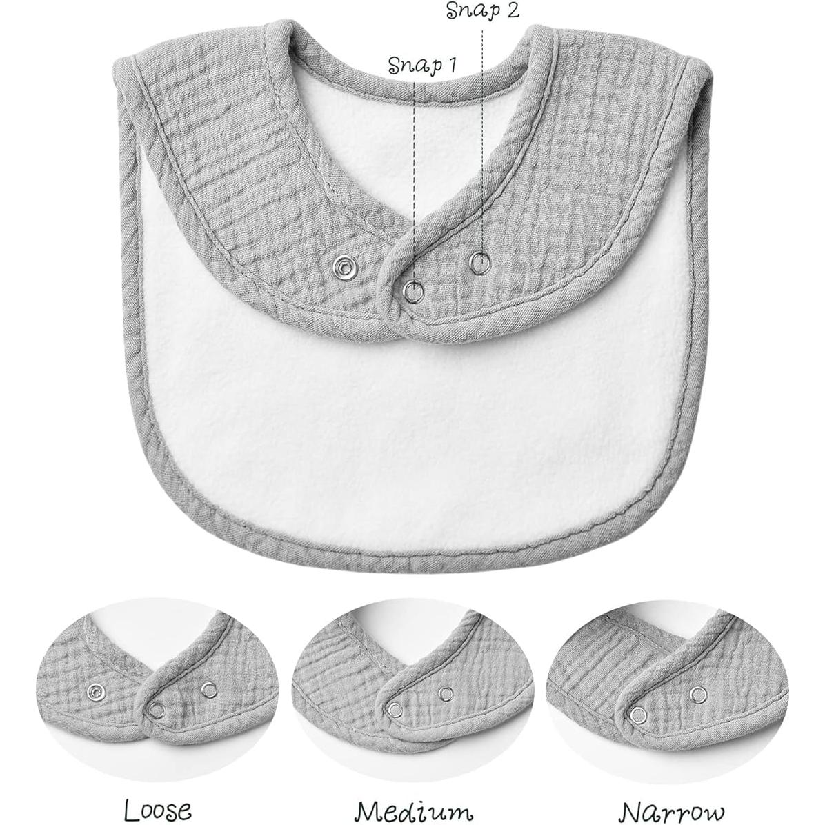 Baberos de Muselina para Bebés Konssy - 8 Piezas Unisex