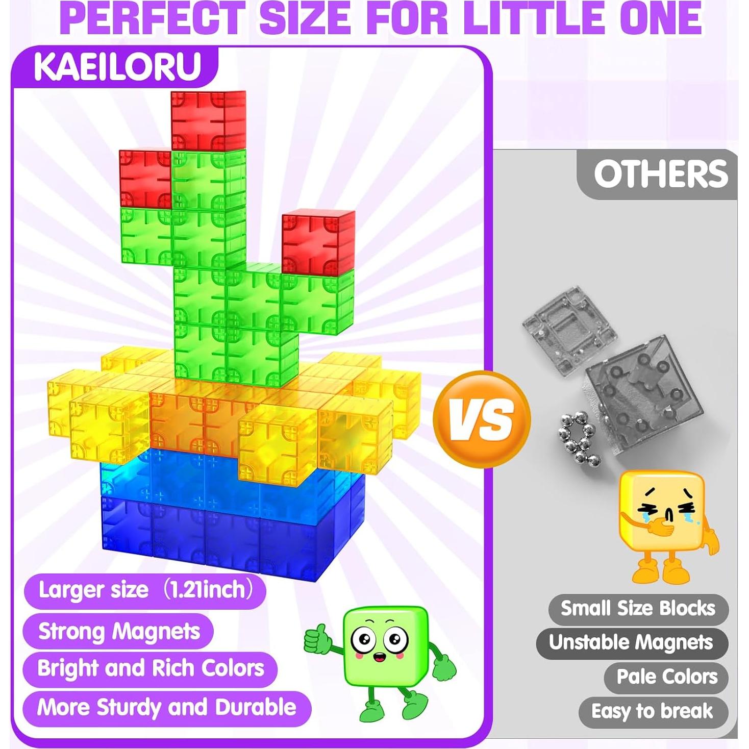 Bloques Magnéticos Feoxialy 32 Piezas para Niños 1-10 Años