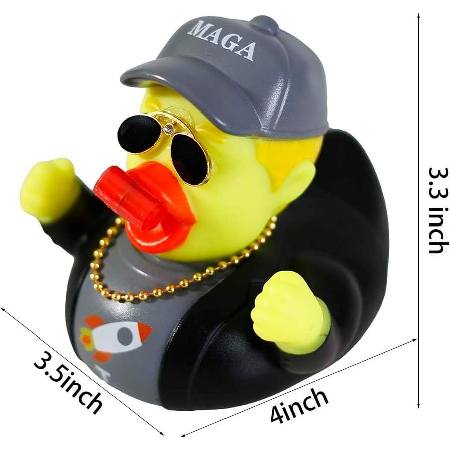 Pato Donald de Goma para Coche - Accesorio Divertido Gris