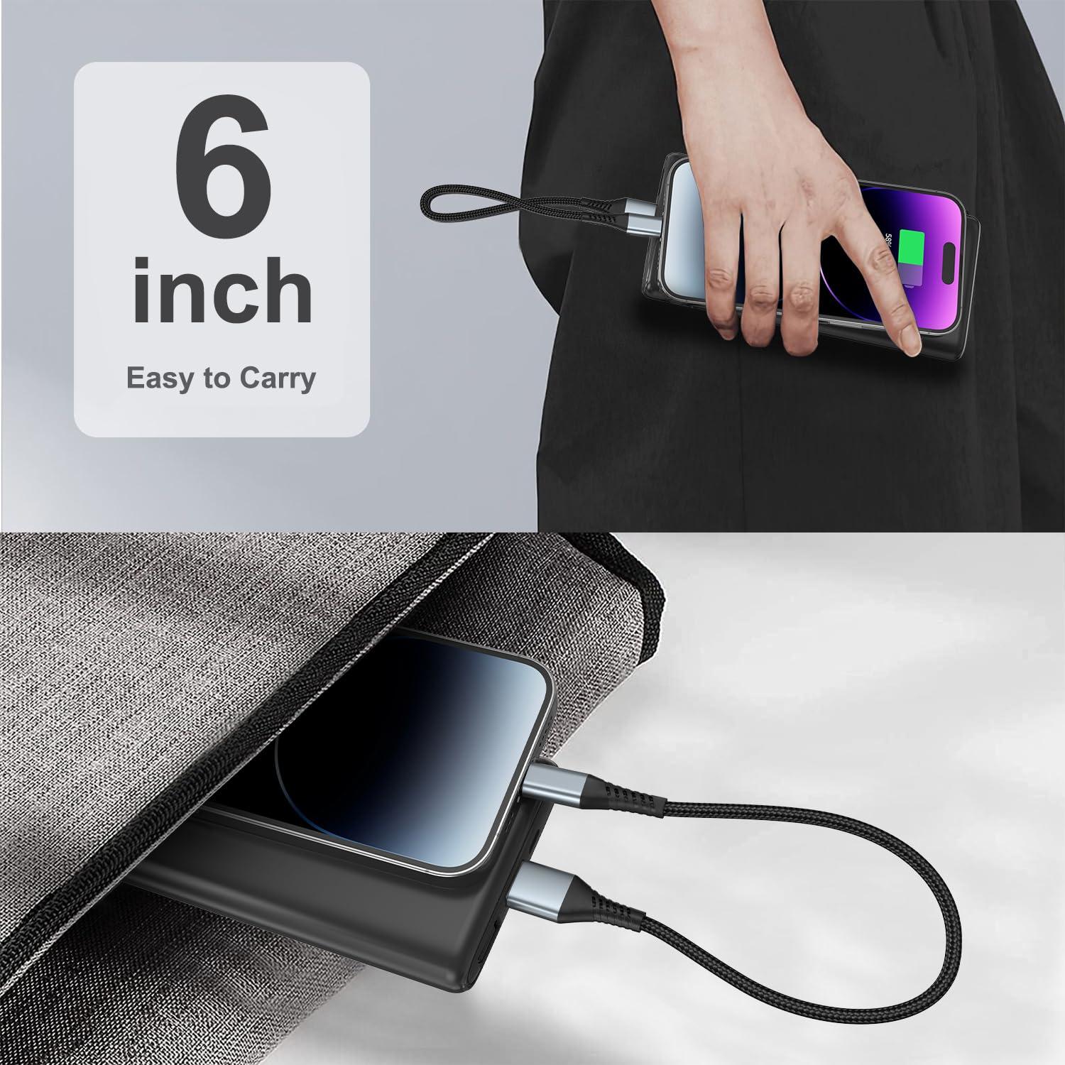 Cable corto USB a Lightning PEAKLIFT 15 cm - Paquete de 3