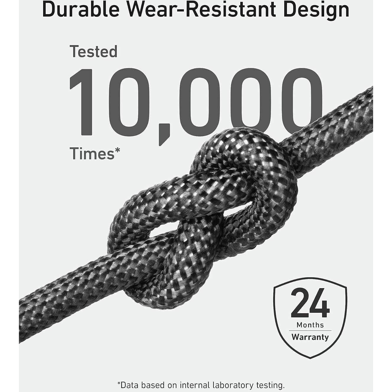 Cable USB A a USB C Anker Bio-Braided 2 Pack 1.8m Negro