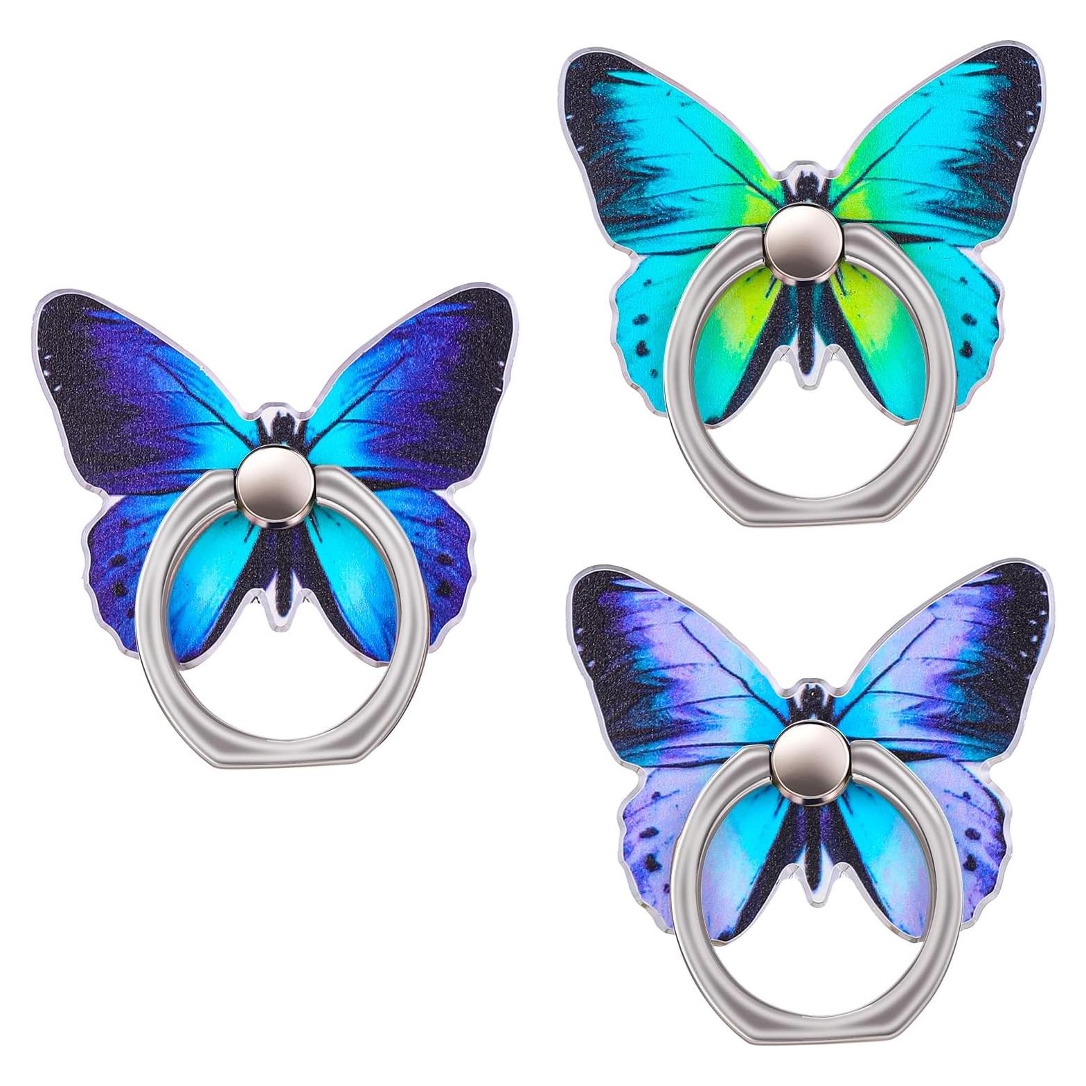 Soporte de Anillo para Teléfono Móvil AOZUO 3 PCS Mariposa