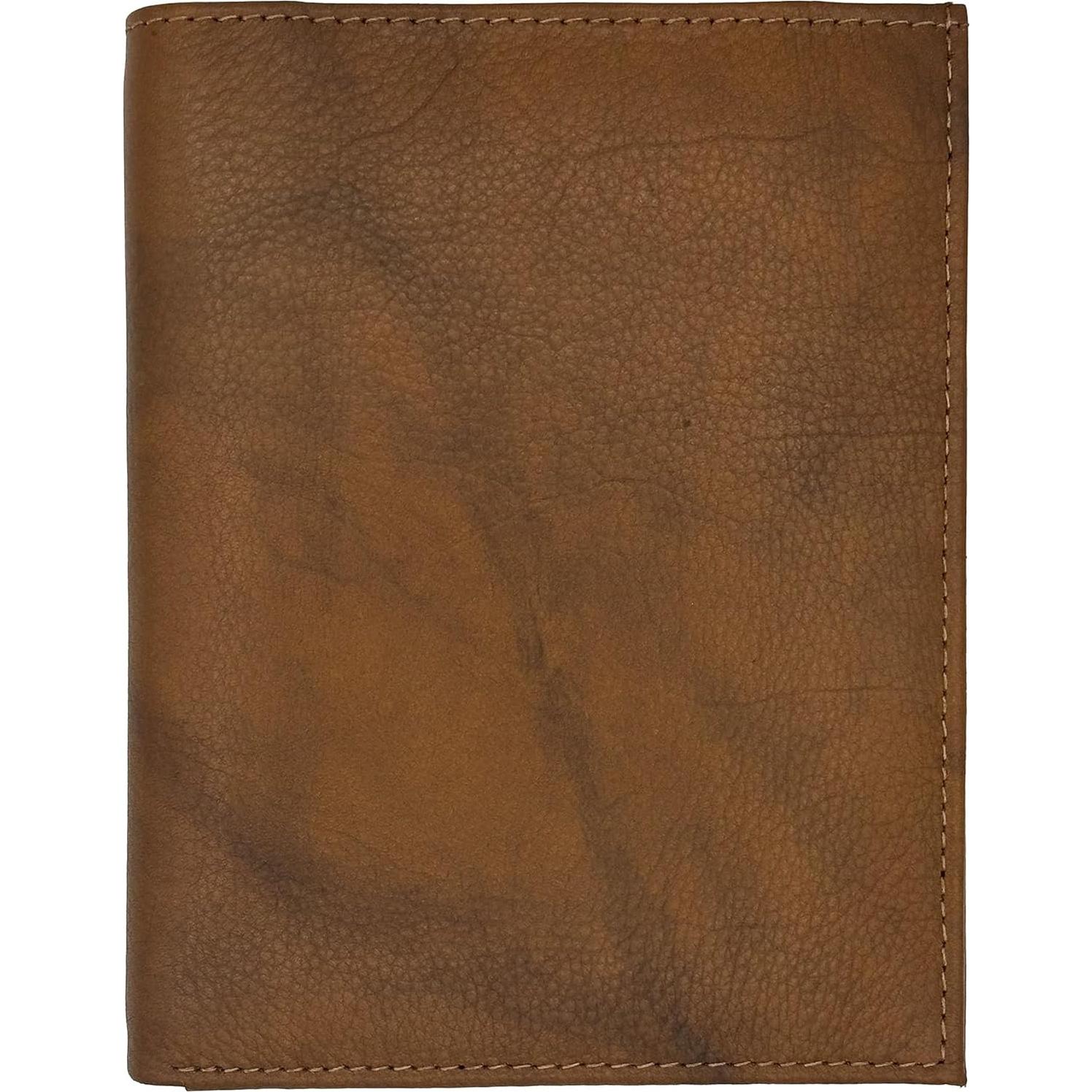 Billetera de Pasaporte de Cuero Genuino RFID Color Silla Antigua