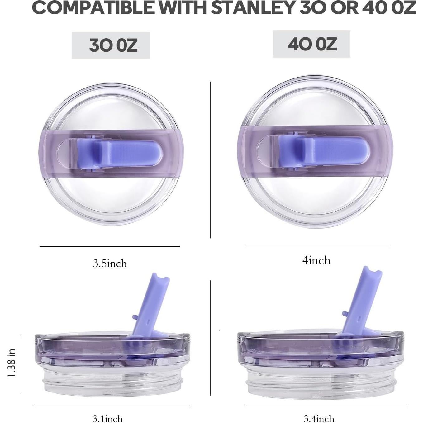Tapa de vaso de popote AMIVIE 40 oz a prueba de fugas
