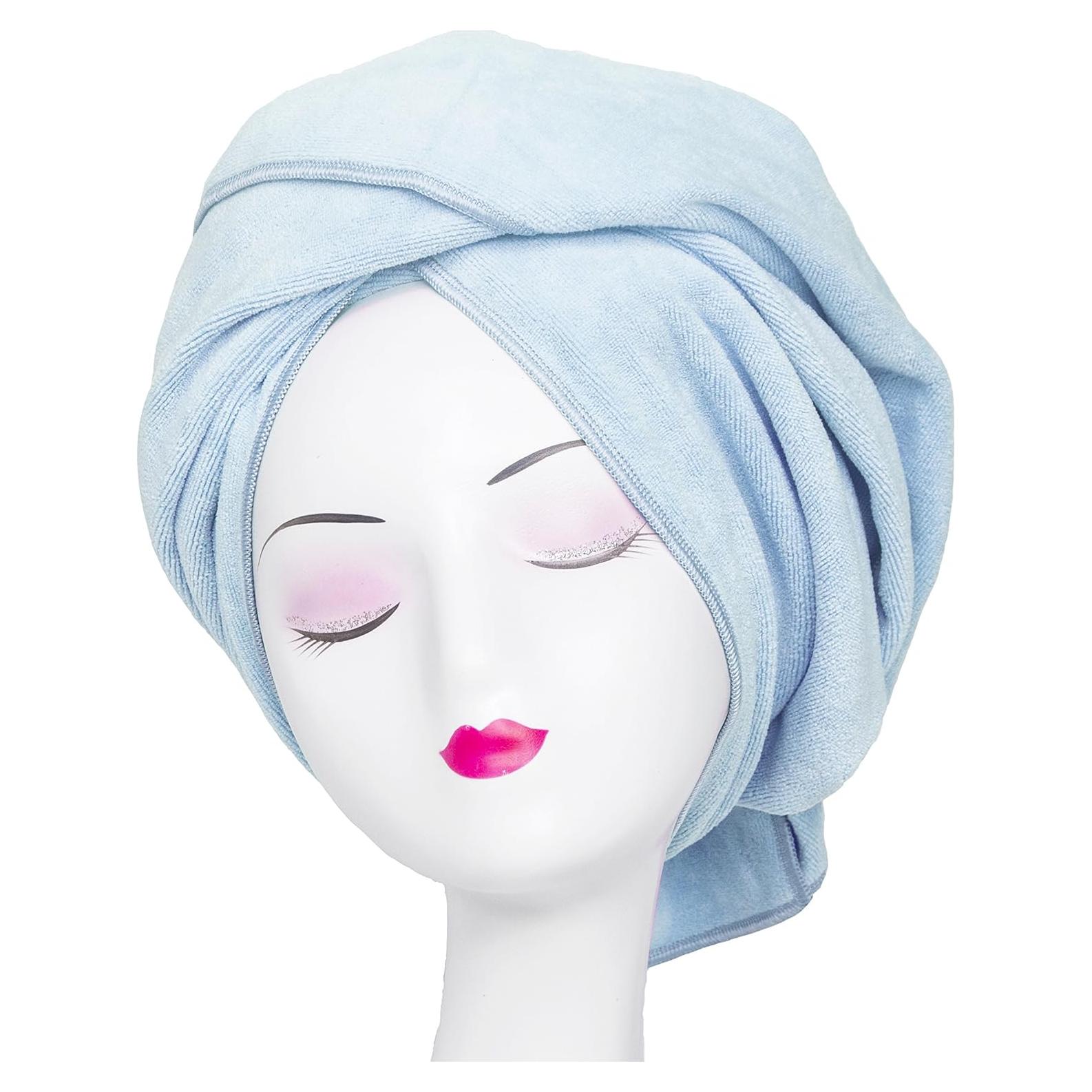 Toalla de Microfibra Tancano Grande 60x120cm Anti-Frizz Azul Claro