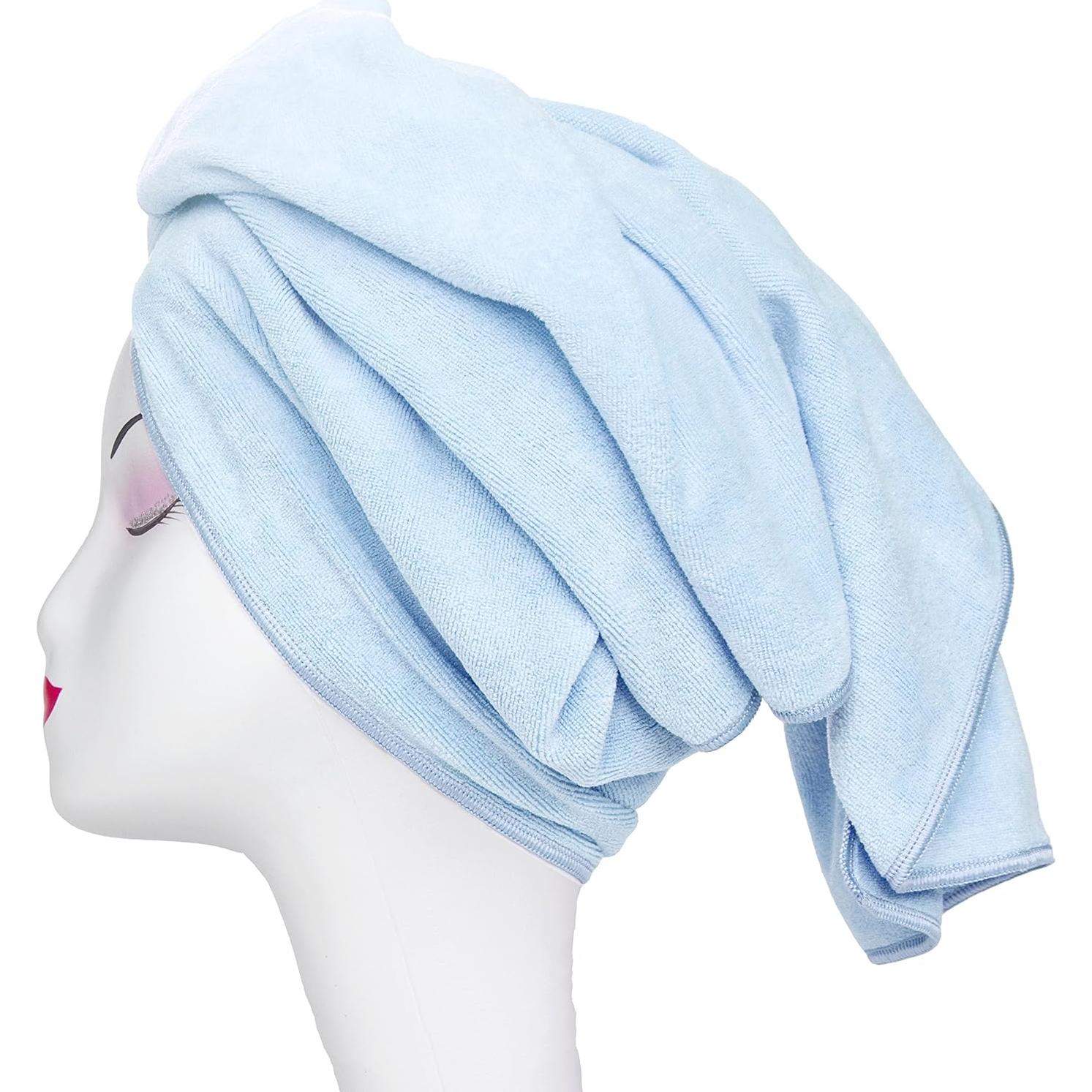 Toalla de Microfibra Tancano Grande 60x120cm Anti-Frizz Azul Claro