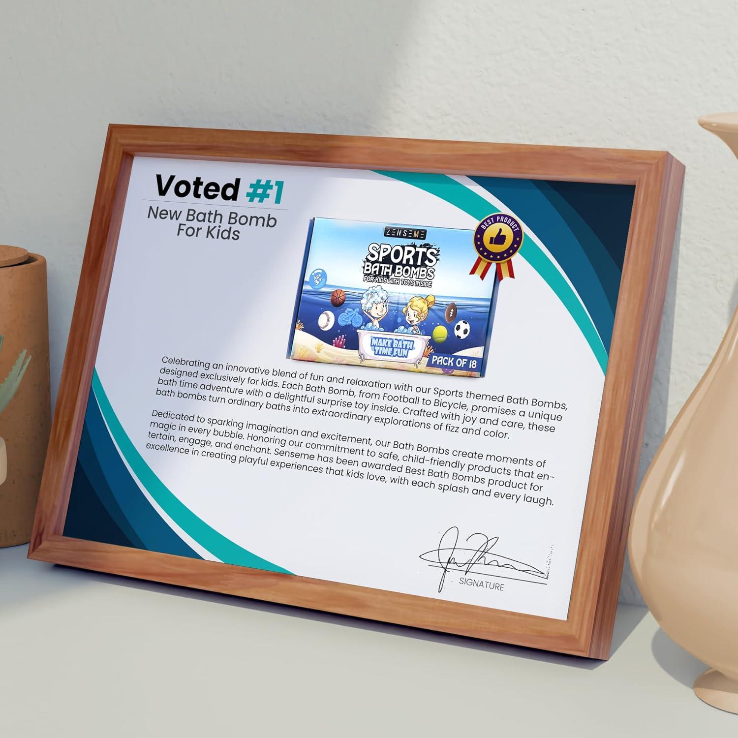 Set de 18 Bombas de Baño Deportivas ZenseMe con Juguetes