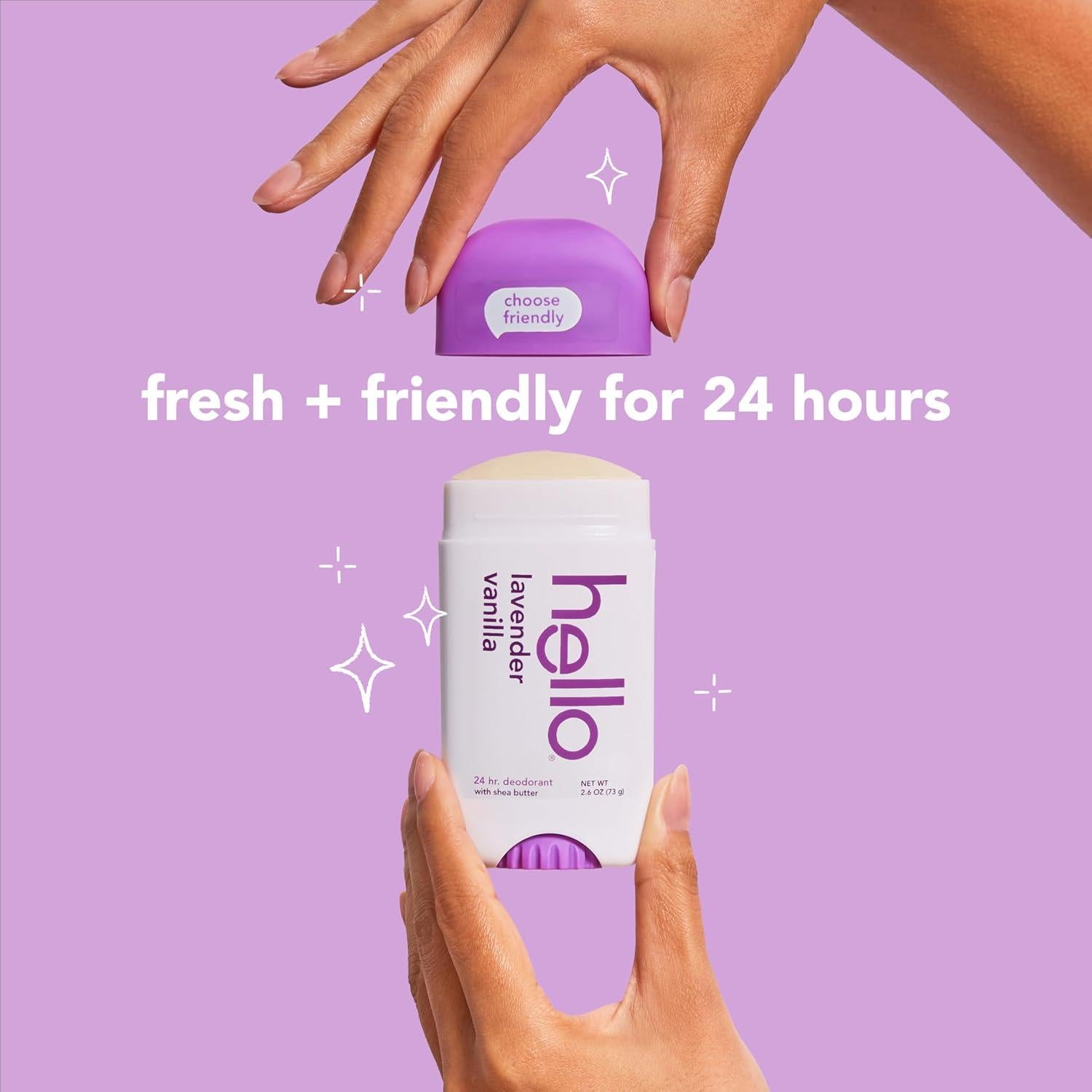 Desodorante Sin Aluminio Hola Lavanda y Vainilla 74g x2