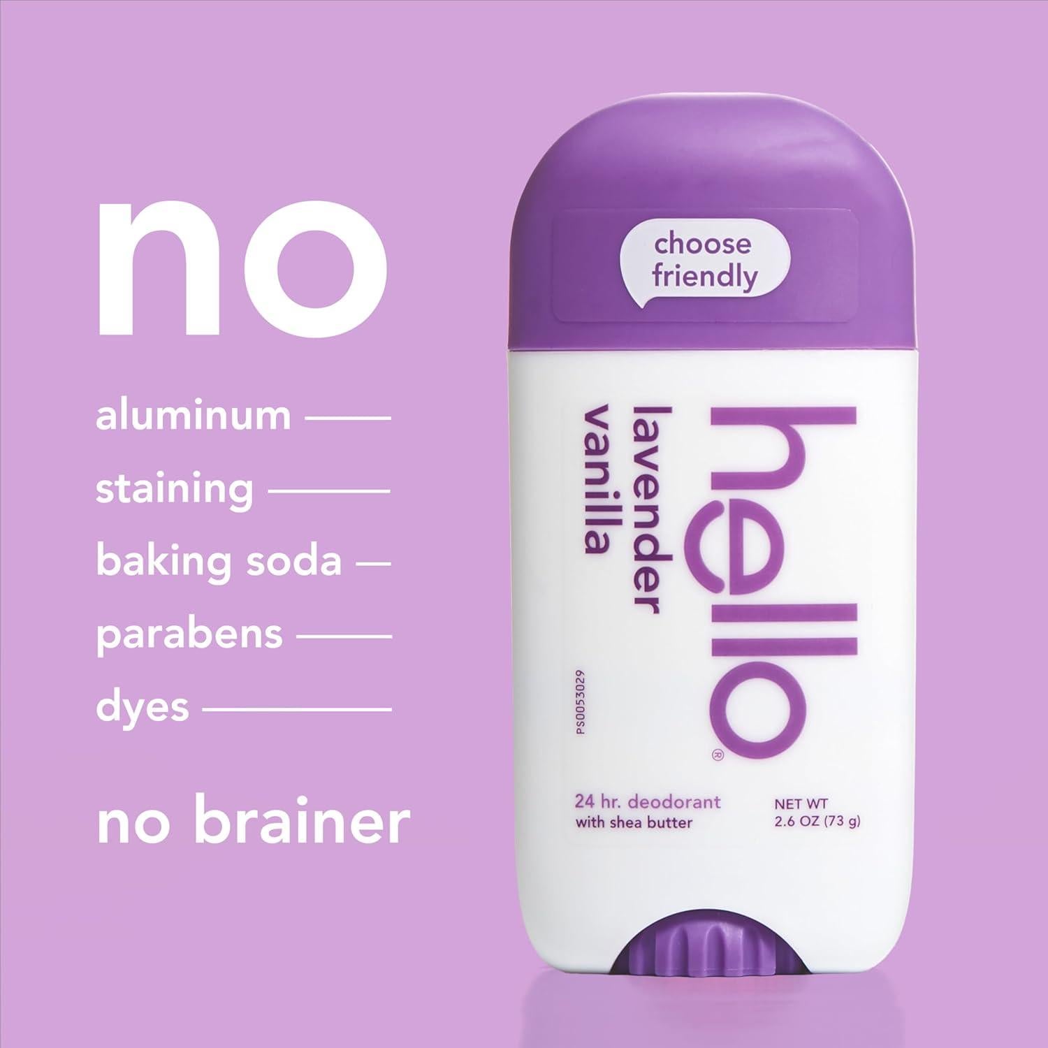 Desodorante Sin Aluminio Hola Lavanda y Vainilla 74g x2