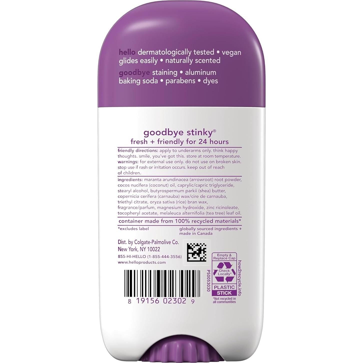 Desodorante Sin Aluminio Hola Lavanda y Vainilla 74g x2