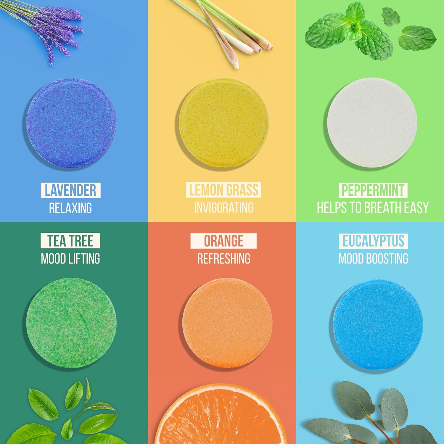 Caja de Regalo de Vaporizadores de Ducha Aromaterapia Anovina - 6 Tabletas Naturales