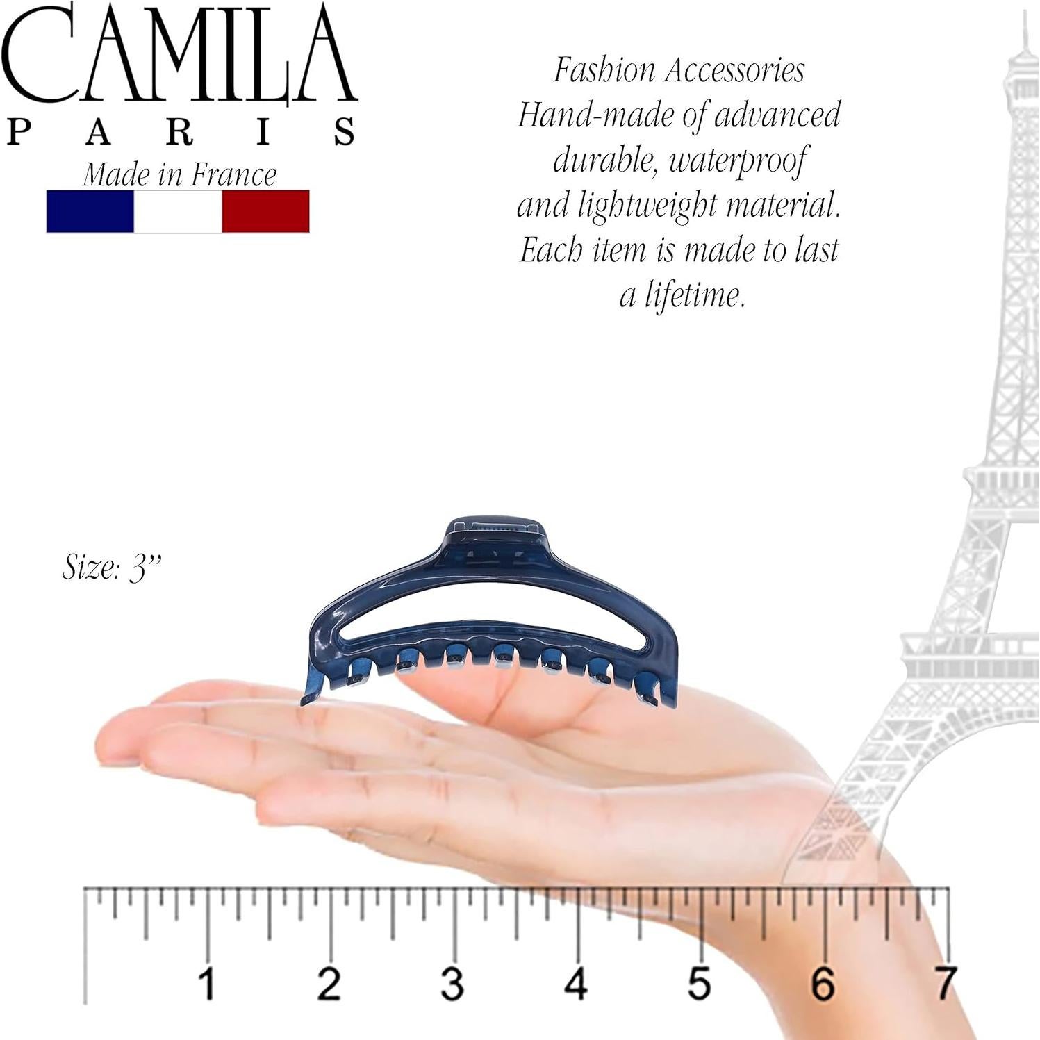 Clip para el cabello Camila Paris CP3223 azul 6.99 cm duradero