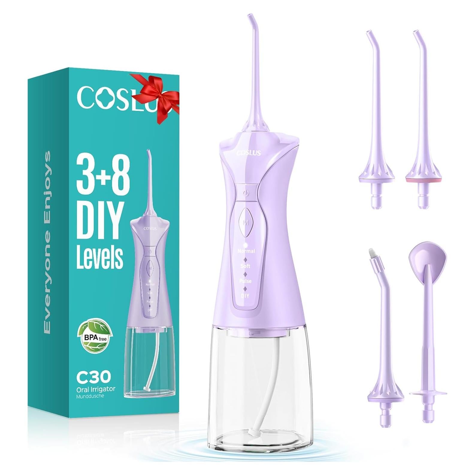 Hilo Dental Inalámbrico COSLUS C30 - 300ml, 4 Modos, Portátil