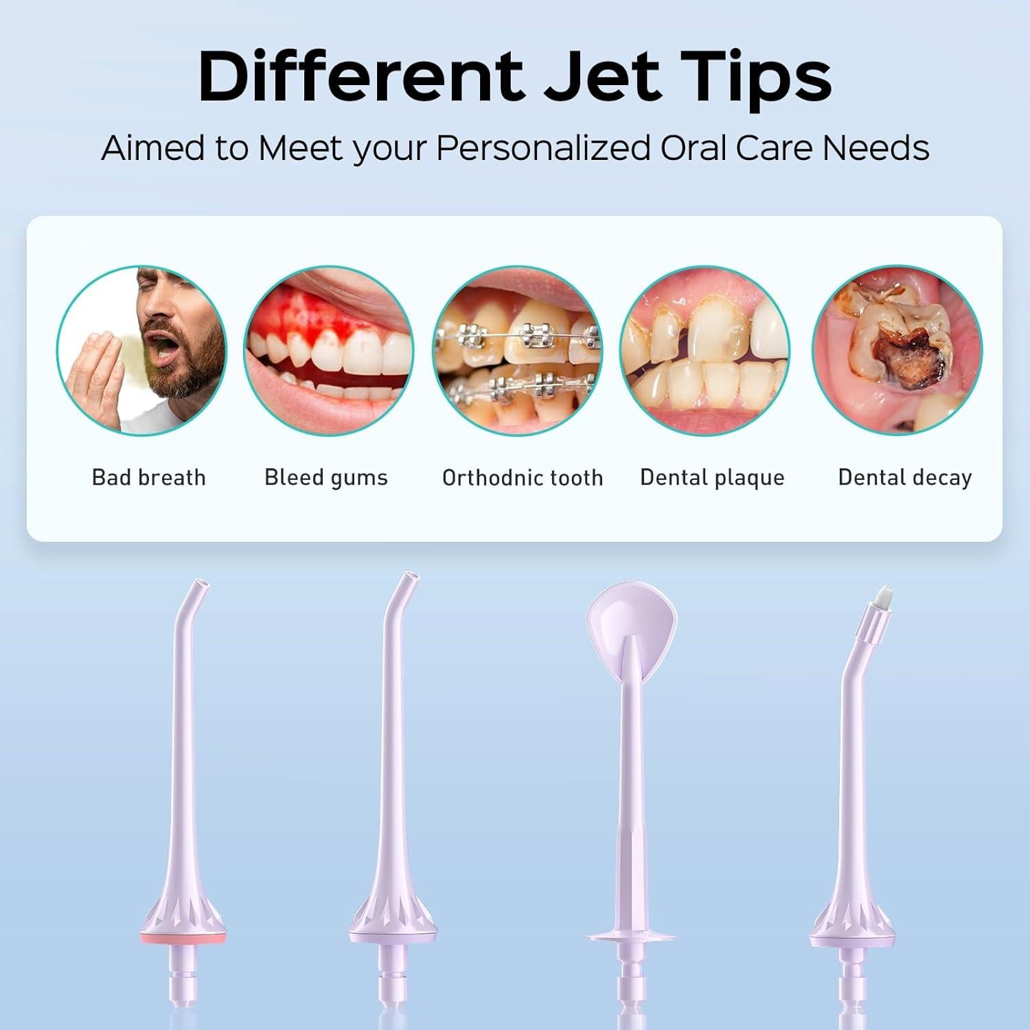 Hilo Dental Inalámbrico COSLUS C30 - 300ml, 4 Modos, Portátil