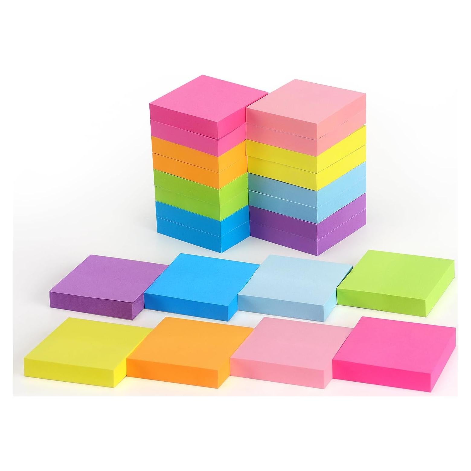 Notas Adhesivas Cuadradas Winner Aura 5x5 cm 24 Colores Brillantes