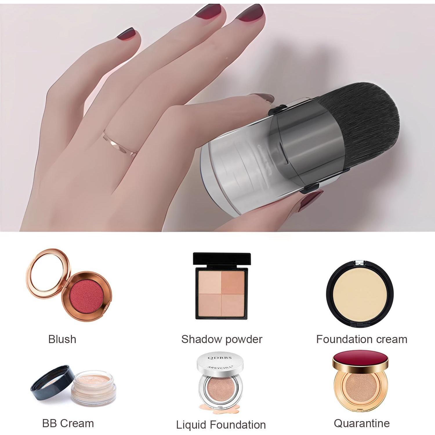 Brocha de Maquillaje Retráctil Bling Toman Mini para Viaje