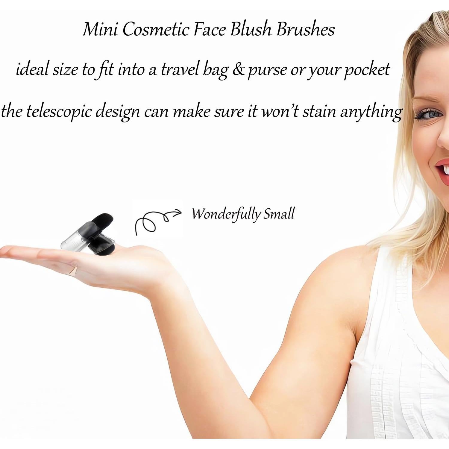 Brocha de Maquillaje Retráctil Bling Toman Mini para Viaje