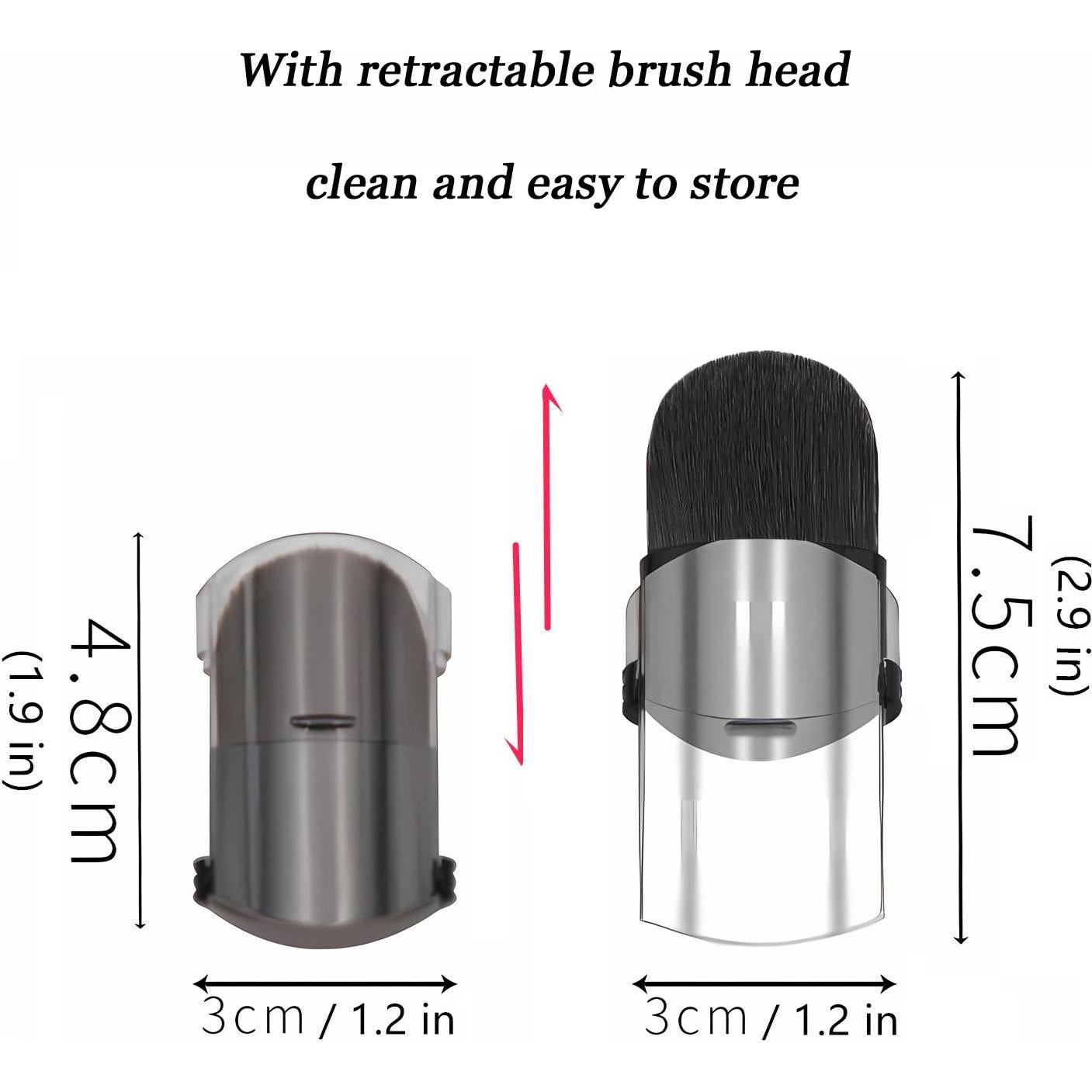 Brocha de Maquillaje Retráctil Bling Toman Mini para Viaje