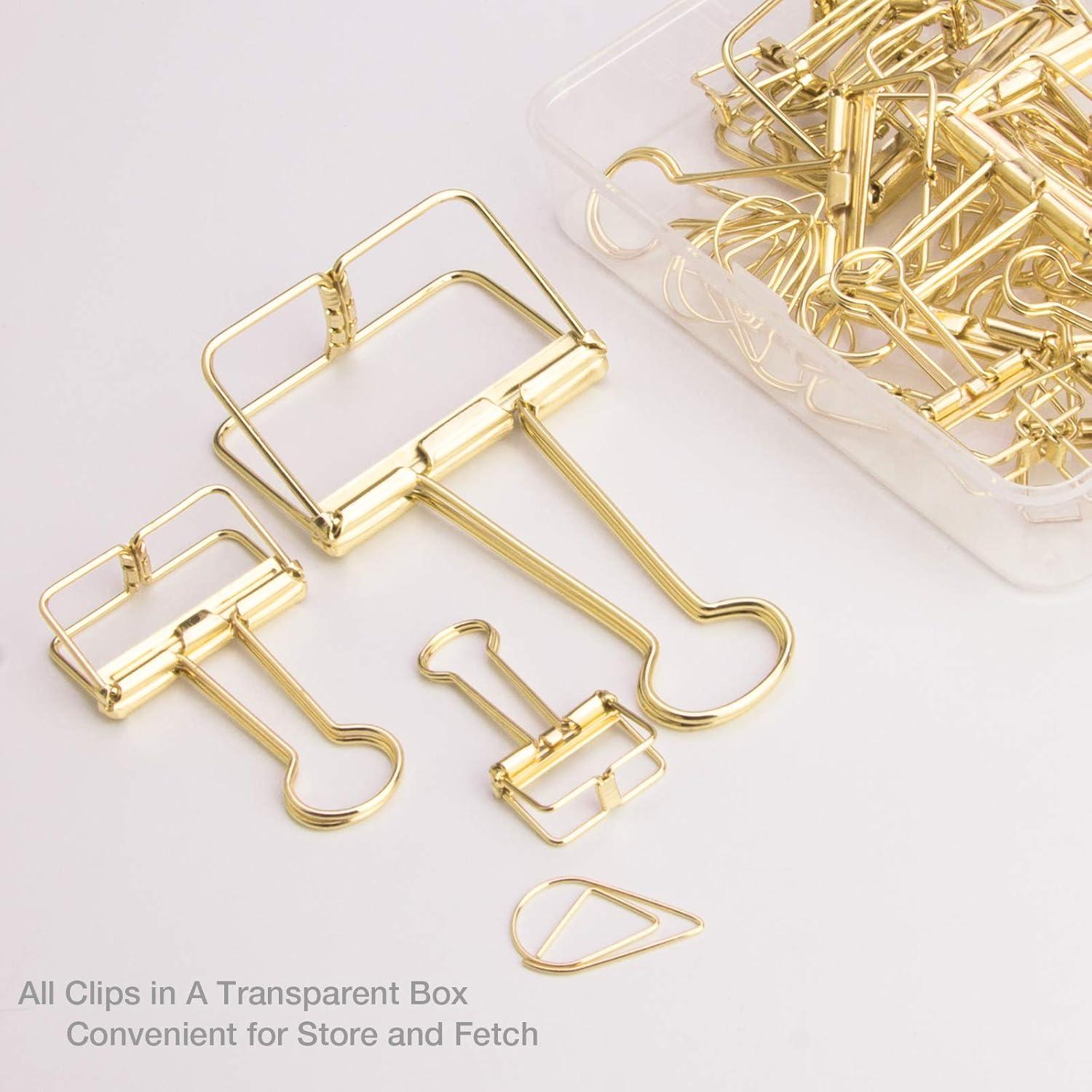 Set de 38 Clips de Papel Dorados VENCINK - Variados