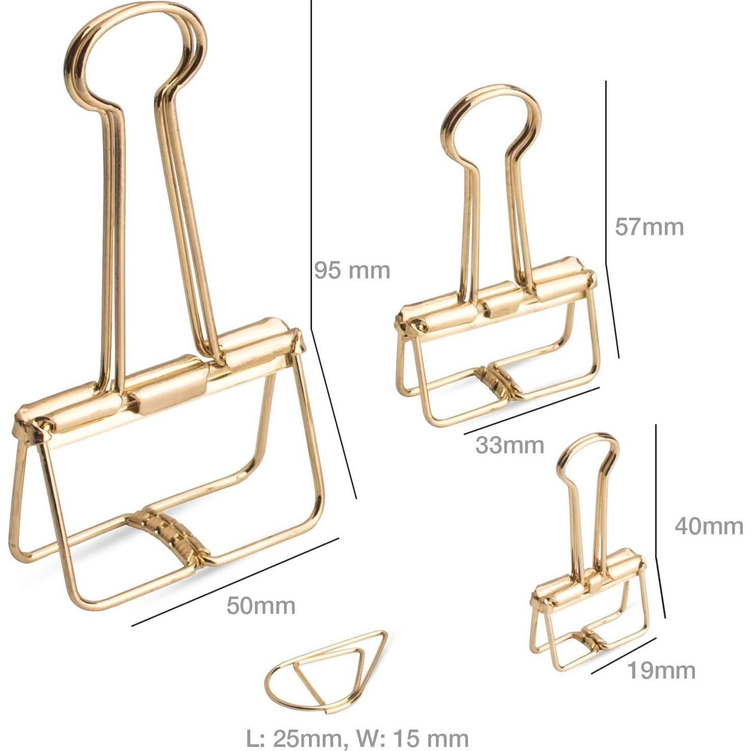 Set de 38 Clips de Papel Dorados VENCINK - Variados