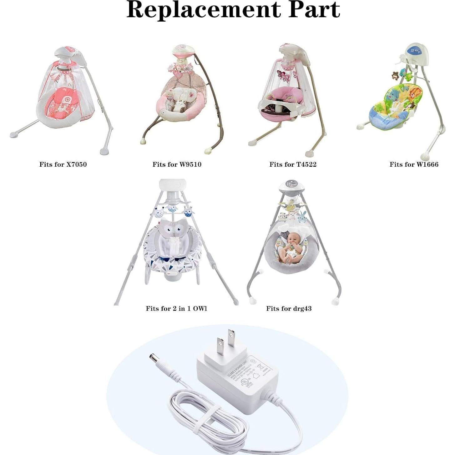 Cable de Alimentación 6V Snugapuppy Fisher Price 2.04m