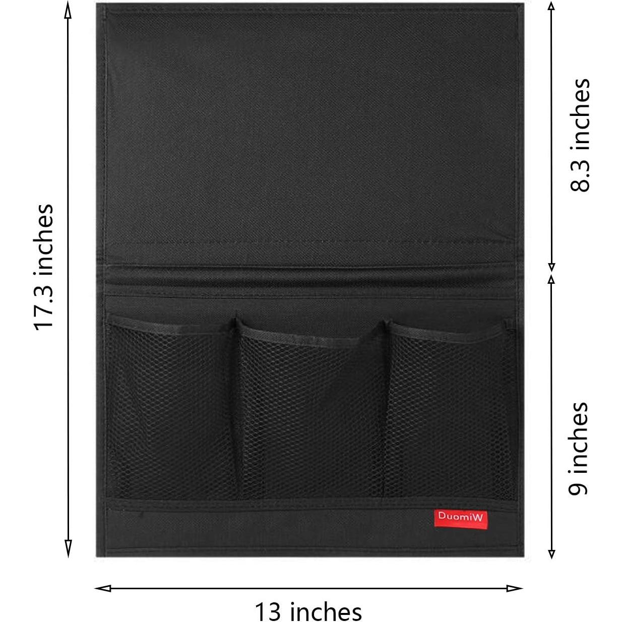 Organizador de Cama DuomiW Negro con 3 Bolsillos de Malla